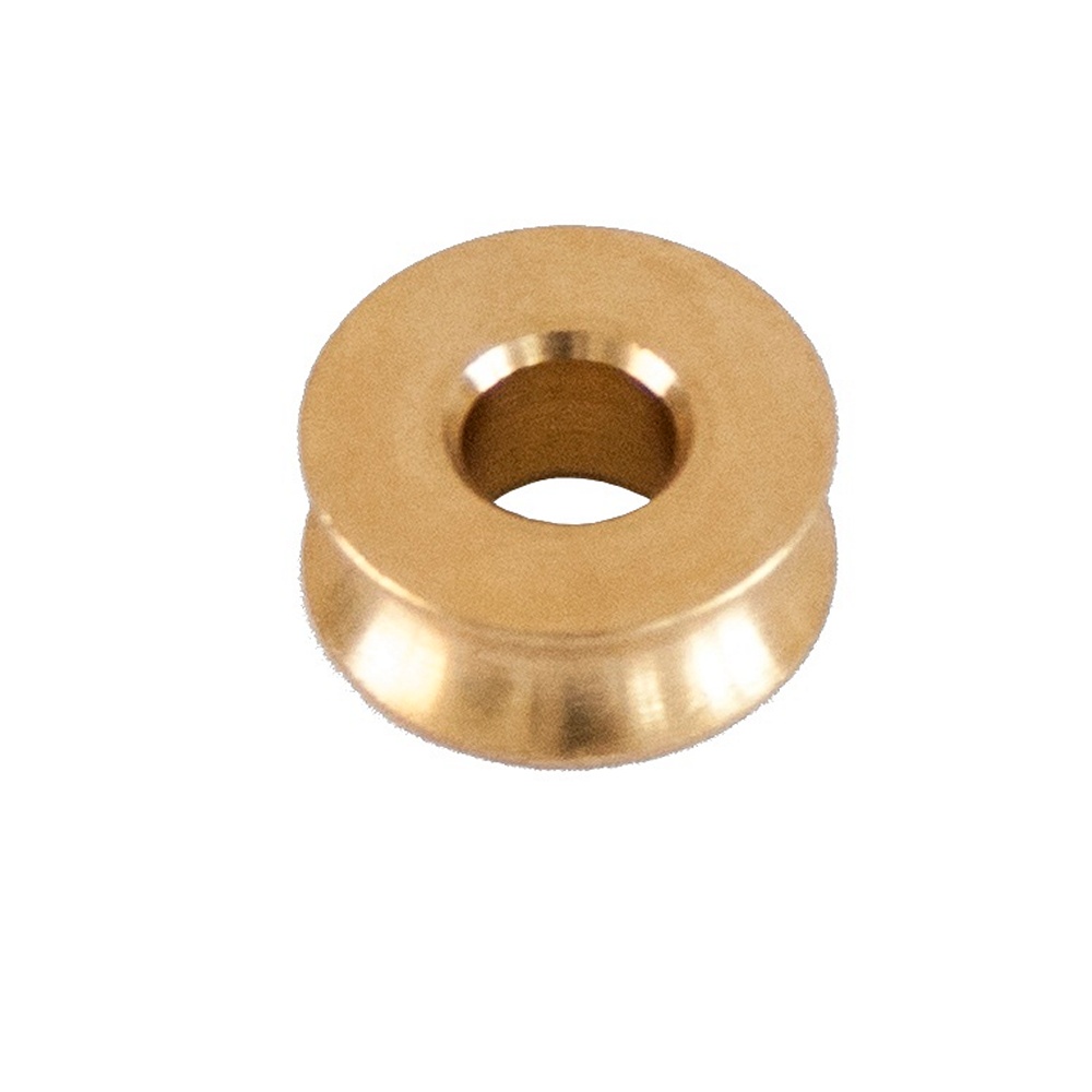 Купить Блок одношкивный однообушковый шарикоподшипниковый Allen Brothers A4080 28,3мм шкив Ø16мм для троса Ø5мм 275кг из латуни и нержавеющей стали 7ft.ru в интернет магазине Семь Футов