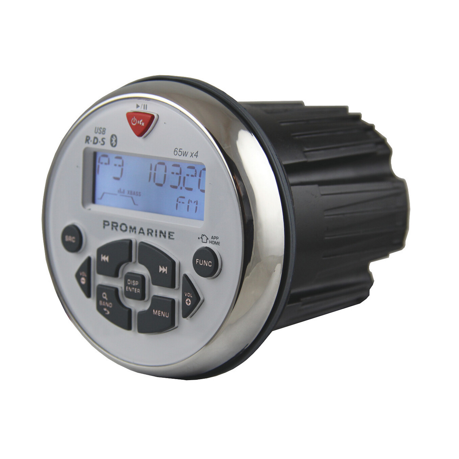 Купить Радиоприёмник судовой LTC PROMarine 1111 3101 18 частот усилитель Mosfet 4x65Вт Bluetooth/USB/AUX IP67 с динамиками Marine Quality 1852 Ø194мм 120Вт белый 7ft.ru в интернет магазине Семь Футов