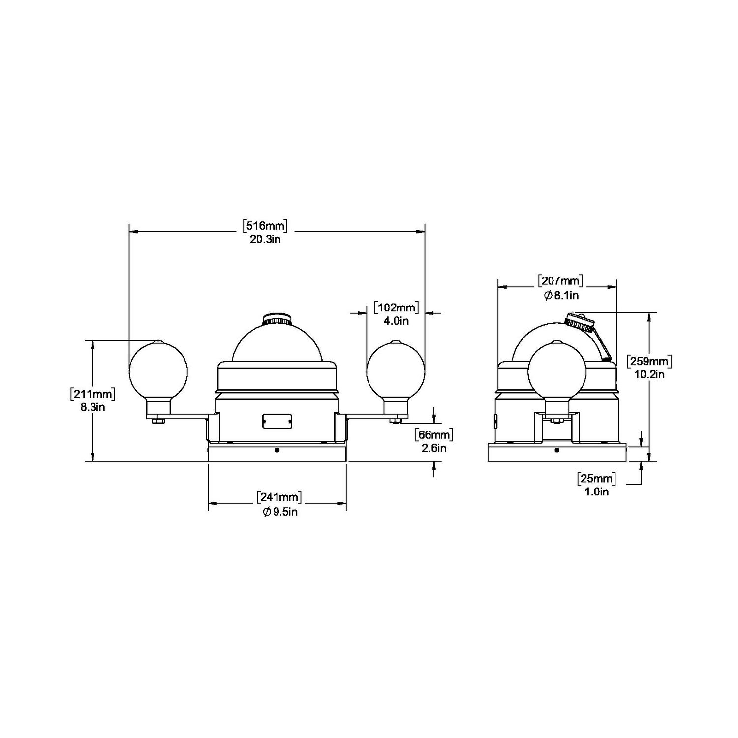 Купить Компас Ritchie Navigation Globemaster B-463 12В Ø152мм карта на 2° с точками/5° стальной корпус с противоударным креплением и подсветкой черный матовый 7ft.ru в интернет магазине Семь Футов