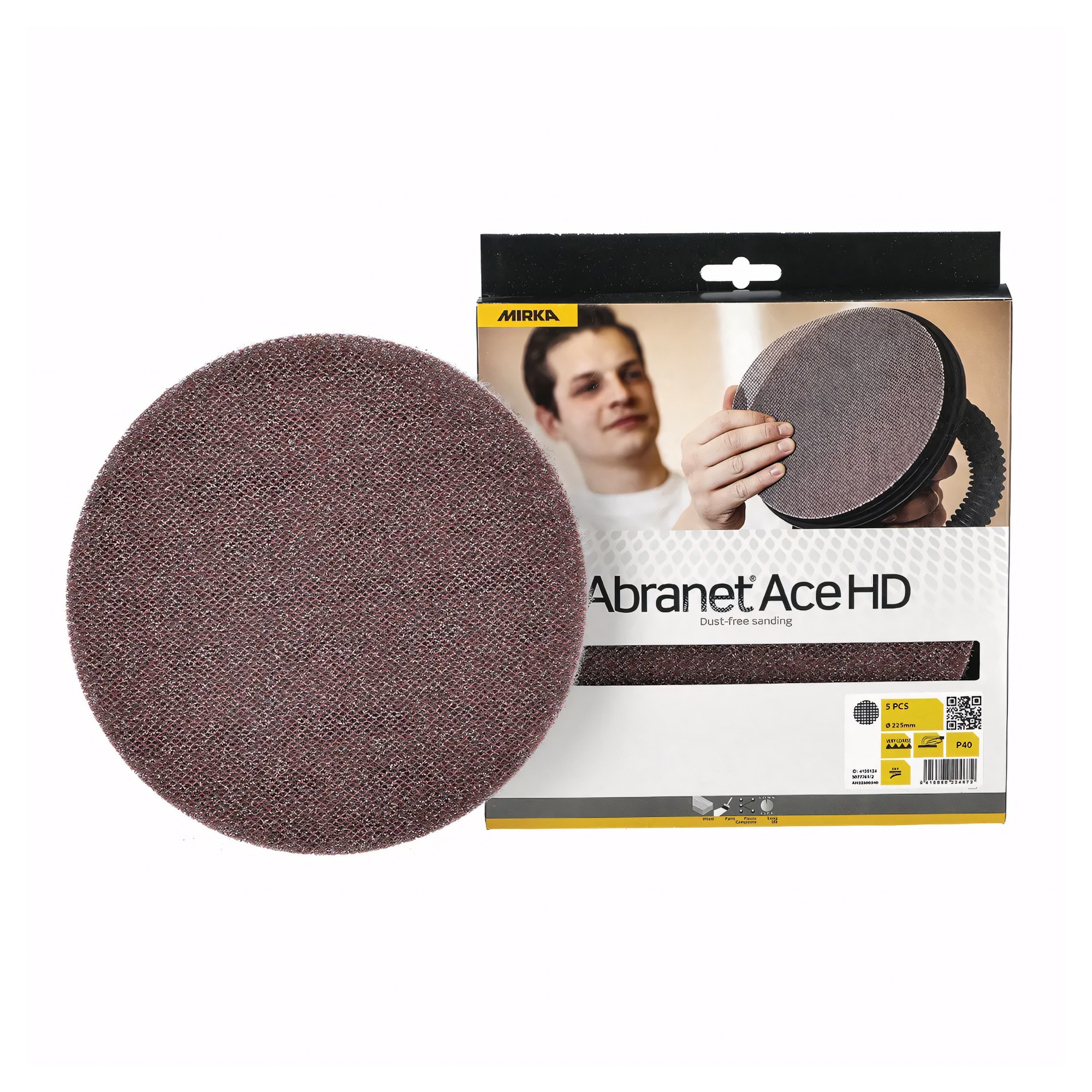 Купить Шлифовальный сетчатый диск Mirka Abranet Ace HD AH22302560 зернистость 60 Ø225мм 7ft.ru в интернет магазине Семь Футов
