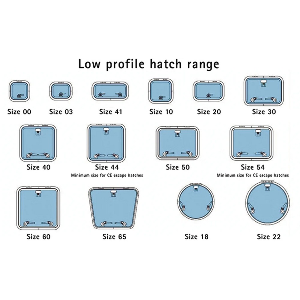 Купить Люк палубный низкопрофильный Lewmar Low Profile 39903031 размер 03 246x301x25мм вырез 176x231мм с самоподдерживающейся крышкой из черного алюминия 7ft.ru в интернет магазине Семь Футов