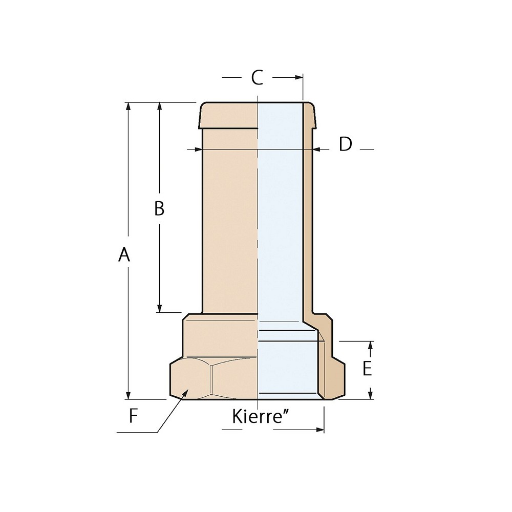 Купить Штуцер прямой Guidi Marine Export 1025#100123 BULK с внутренней резьбой 1/2" для шланга Ø12мм 20шт из латуни 7ft.ru в интернет магазине Семь Футов