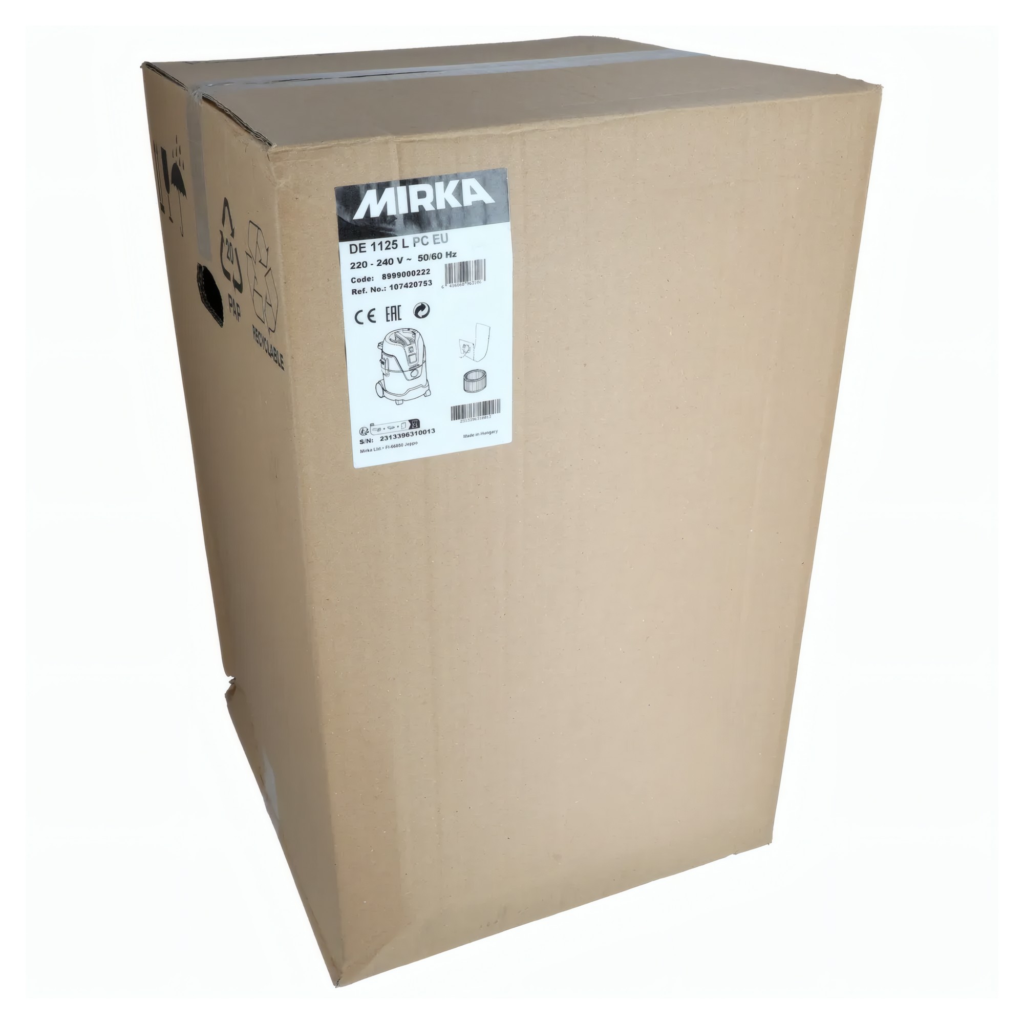 Купить Строительный пылесос Mirka Dust Extractor 1125L 8999000222 220-240В 1200Вт 25л 61дБ IPX4 375x390x530мм для сухой и влажной уборки 7ft.ru в интернет магазине Семь Футов