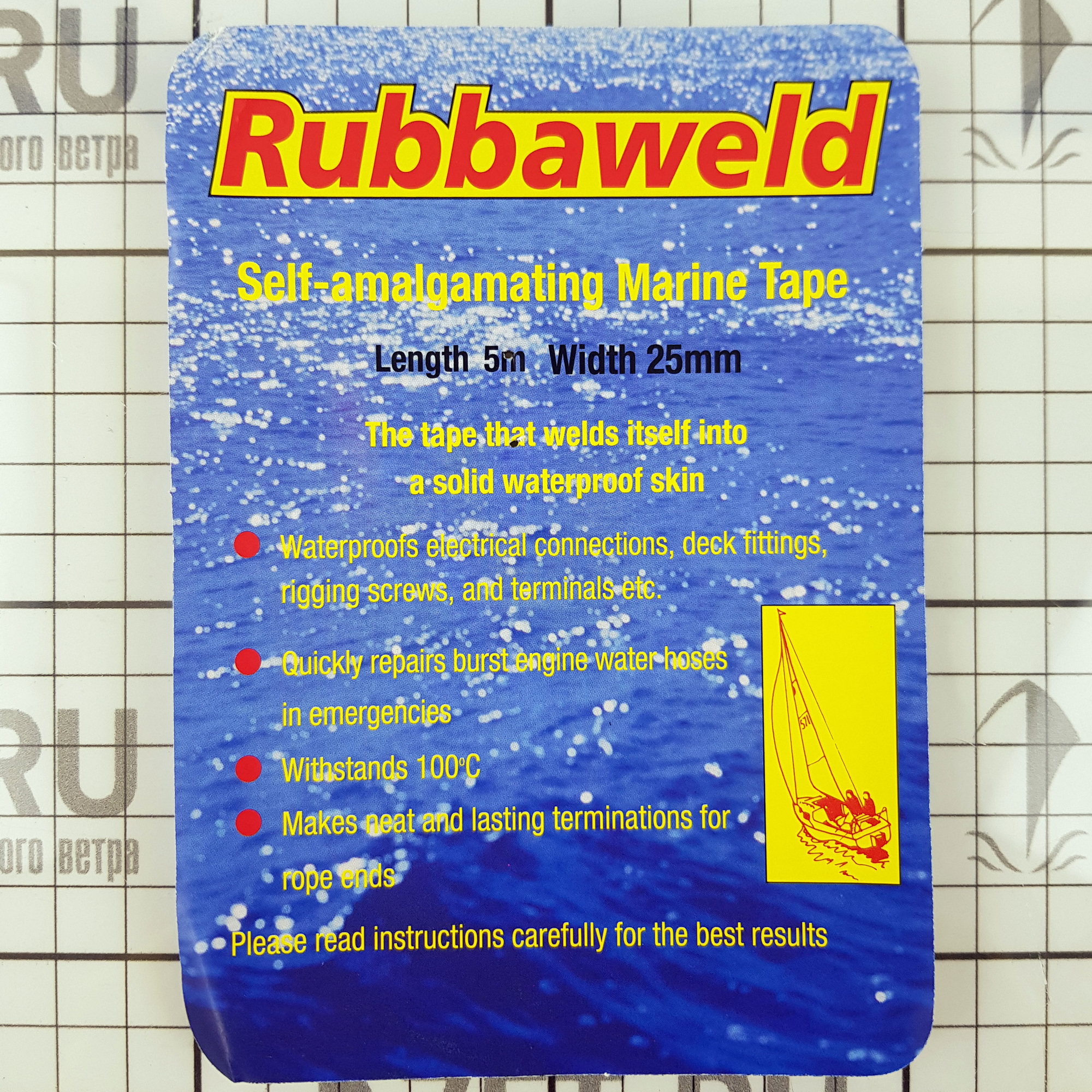 Купить Самовулканизирующаяся клейкая лента для ремонта Rubbaweld 17011060 25мм 5м из белого каучука 7ft.ru в интернет магазине Семь Футов