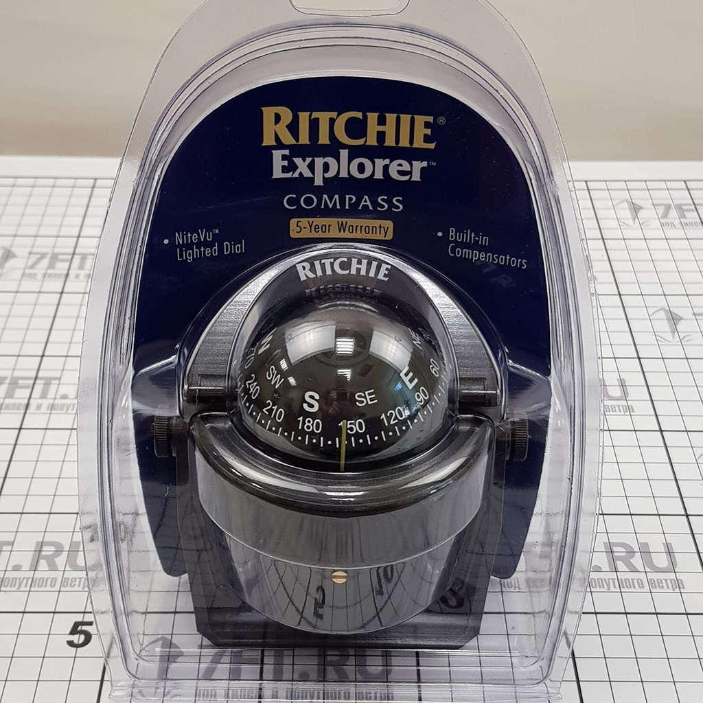 Купить Компас магнитный Ritchie Navigation Explorer B-51 12В 70мм чёрный корпус на кронштейне 7ft.ru в интернет магазине Семь Футов