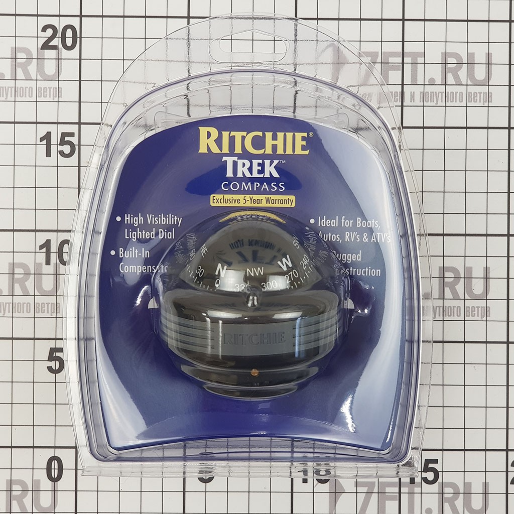 Купить Компас с конической картушкой Ritchie Navigation Trek TR-31 чёрный 57 мм 12 В устанавливается на кронштейне 7ft.ru в интернет магазине Семь Футов