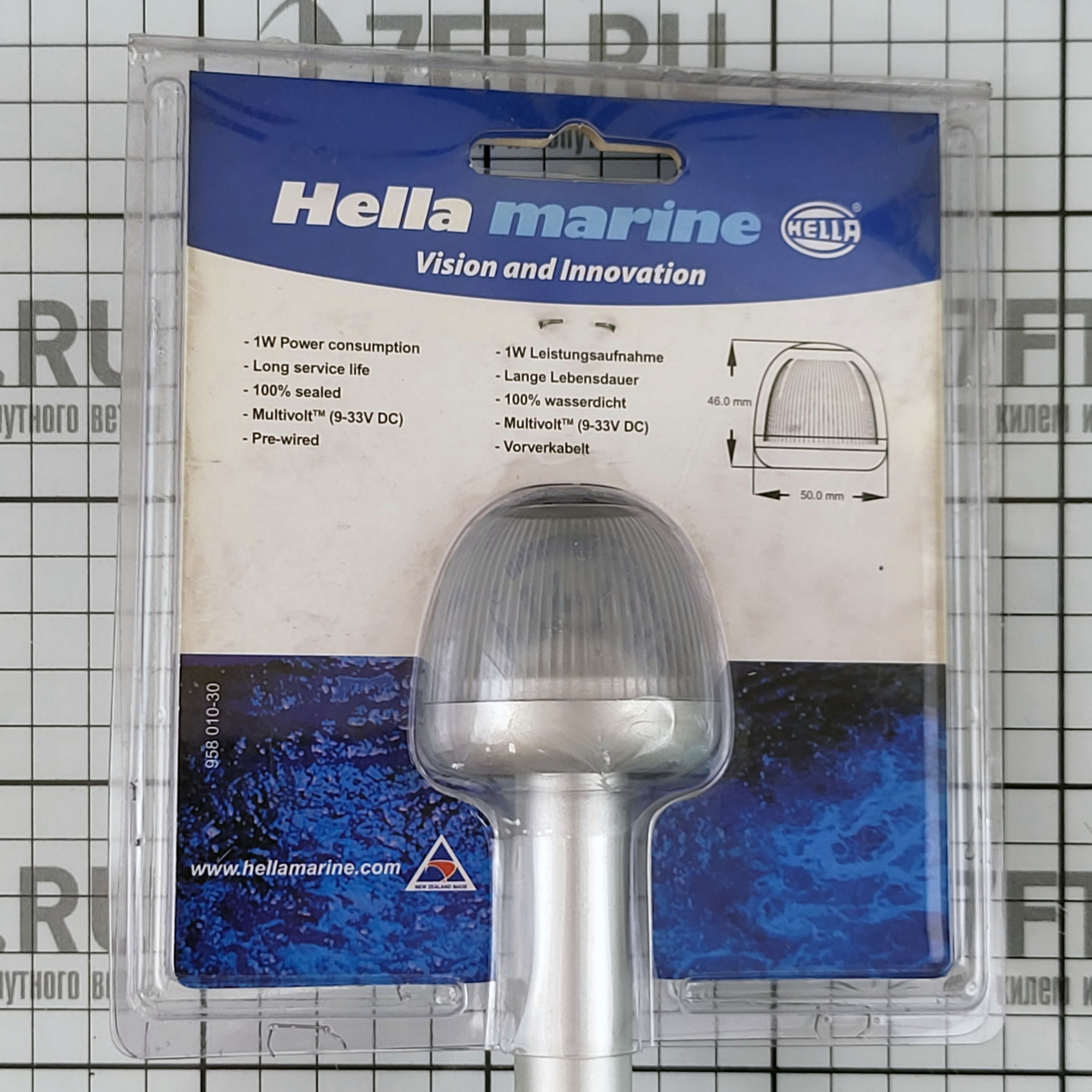 Купить Мачта с круговым огнём Hella Marine NaviLED 360 2LT 959 910-011 240 мм с креплением на палубу 7ft.ru в интернет магазине Семь Футов