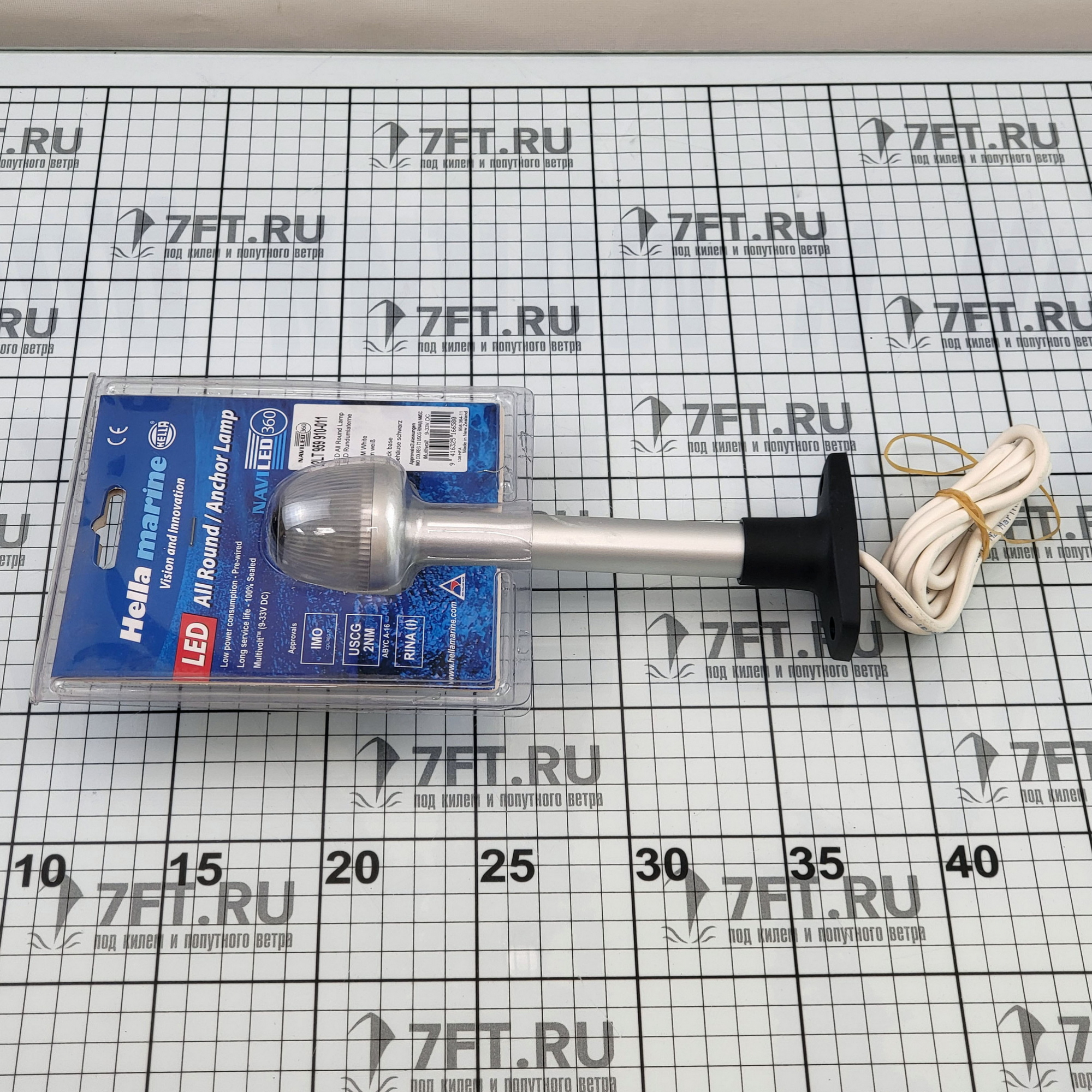 Купить Мачта с круговым огнём Hella Marine NaviLED 360 2LT 959 910-011 240 мм с креплением на палубу 7ft.ru в интернет магазине Семь Футов