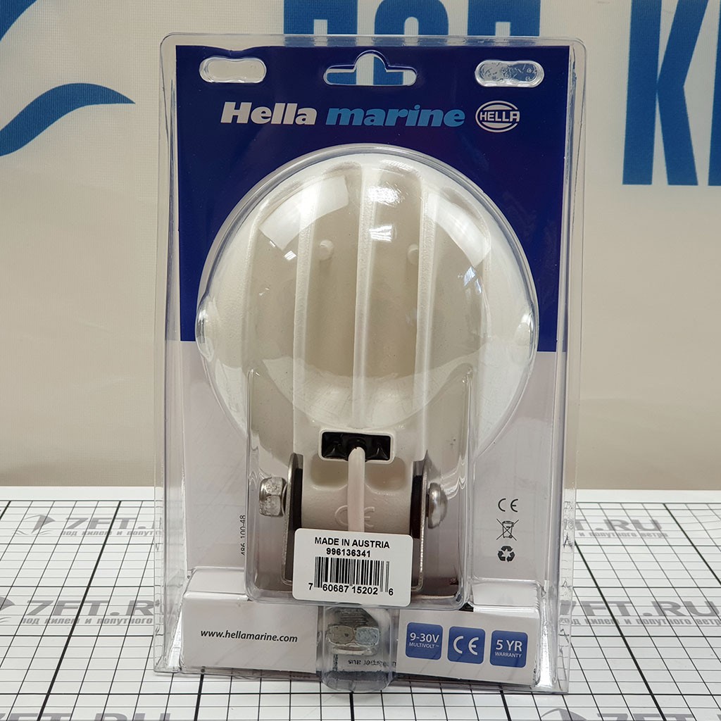 Купить Прожектор светодиодный Hella Marine 6136 Mega Beam LED 1GM 996 136-341 12 В 7 Вт 800 люменов белый корпус 7ft.ru в интернет магазине Семь Футов