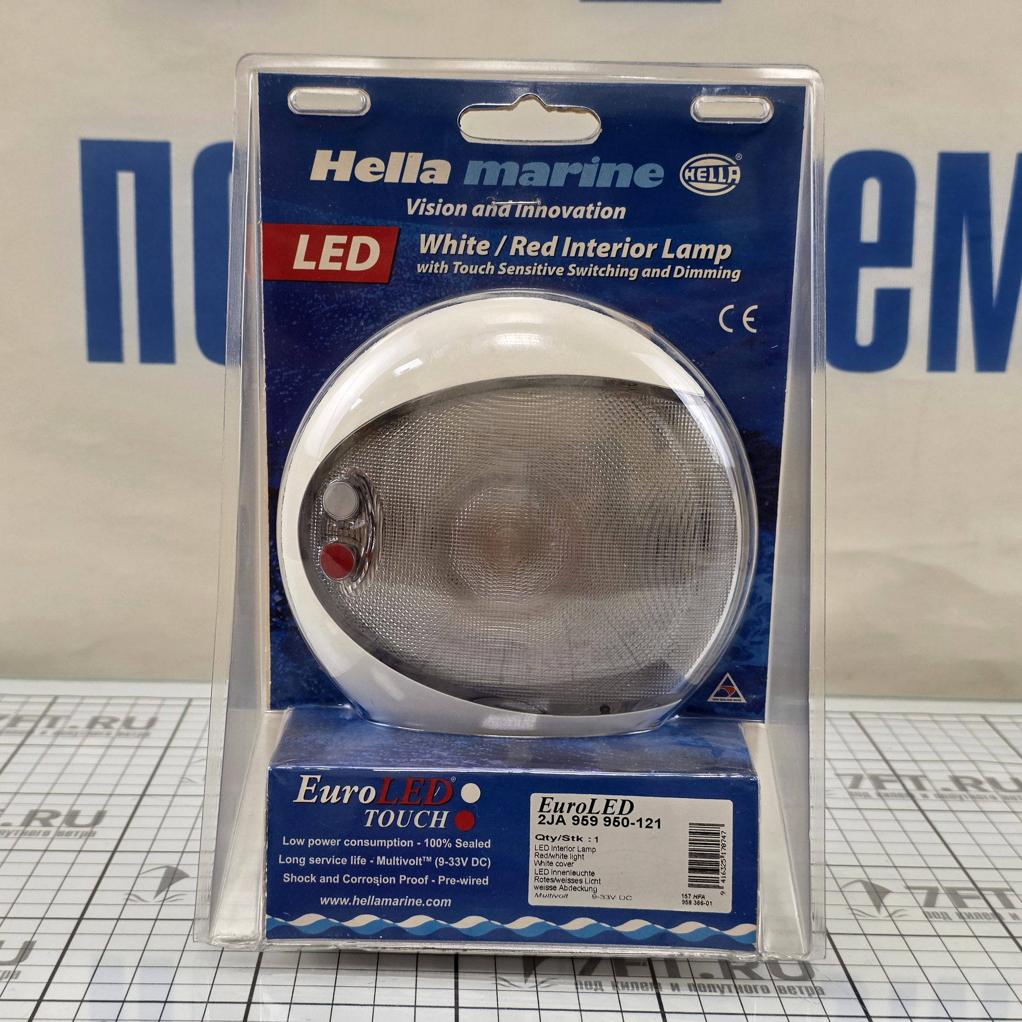 Купить Светильник накладной водонепроницаемый Hella Marine EuroLed 130 Touch 2JA 959 950-121 9-33В 4Вт белый корпус белый/красный свет 7ft.ru в интернет магазине Семь Футов
