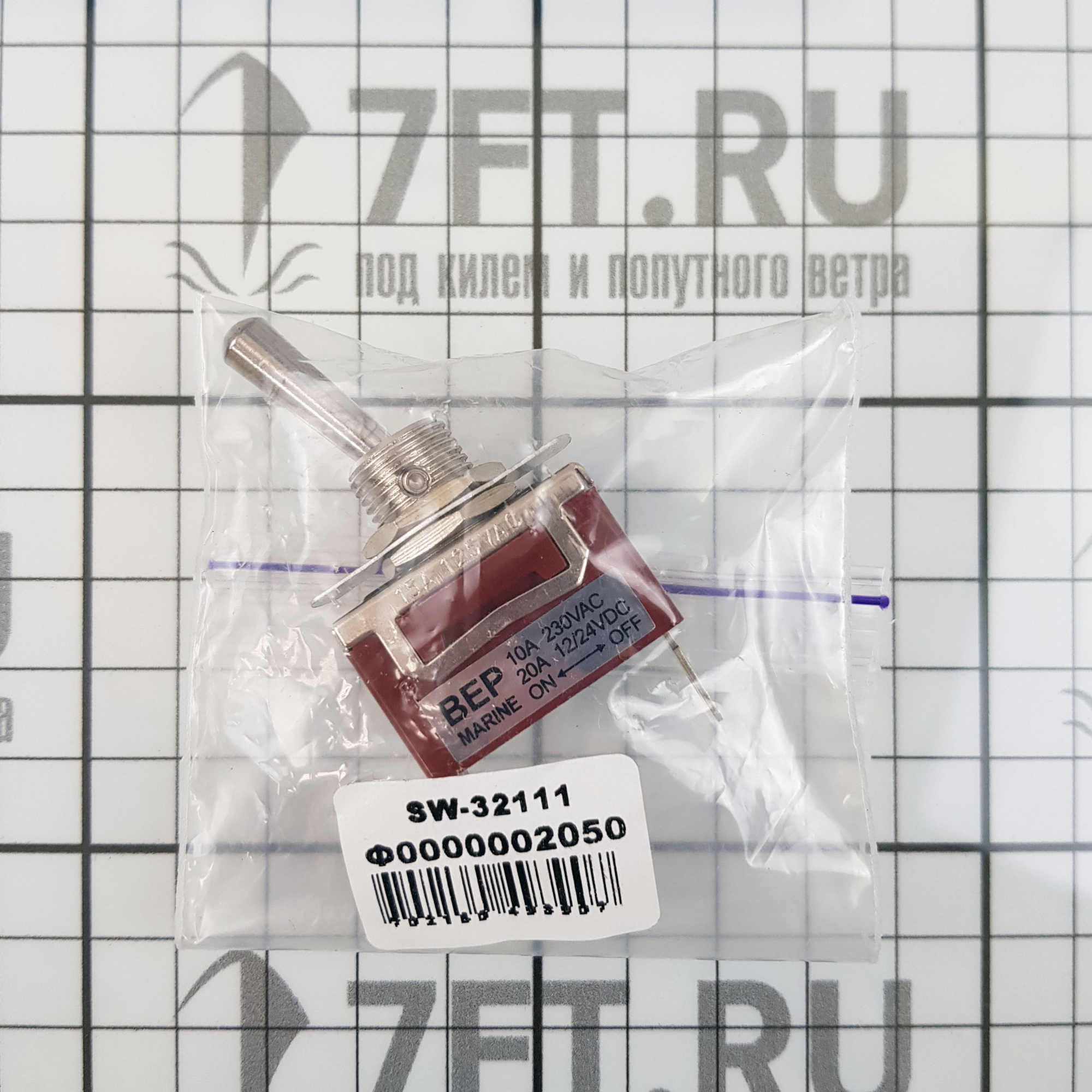Купить Выключатель тумблерный ВКЛ-ВЫКЛ BEP Marine SW-32111 12В 20А 7ft.ru в интернет магазине Семь Футов