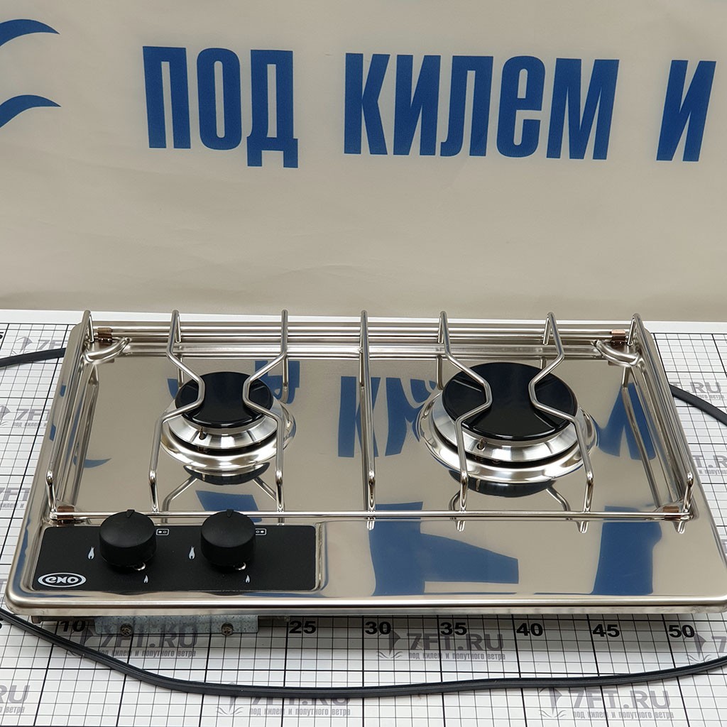 Купить Плита газовая двухконфорочная встраиваемая ENO MASTER-2 432040010785 472x342x77мм 1,75-2,5кВт со стеклянной крышкой и газ-контролем 7ft.ru в интернет магазине Семь Футов