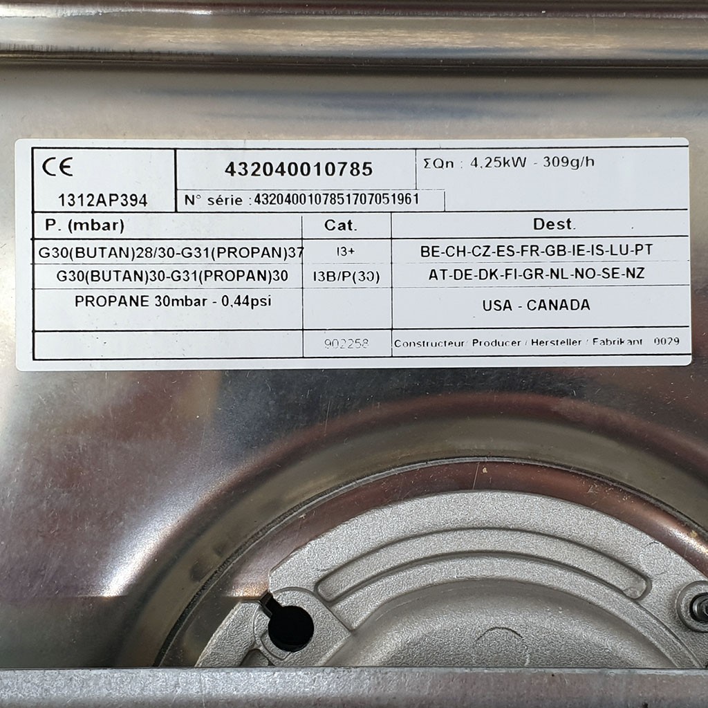 Купить Плита газовая двухконфорочная встраиваемая ENO MASTER-2 432040010785 472x342x77мм 1,75-2,5кВт со стеклянной крышкой и газ-контролем 7ft.ru в интернет магазине Семь Футов