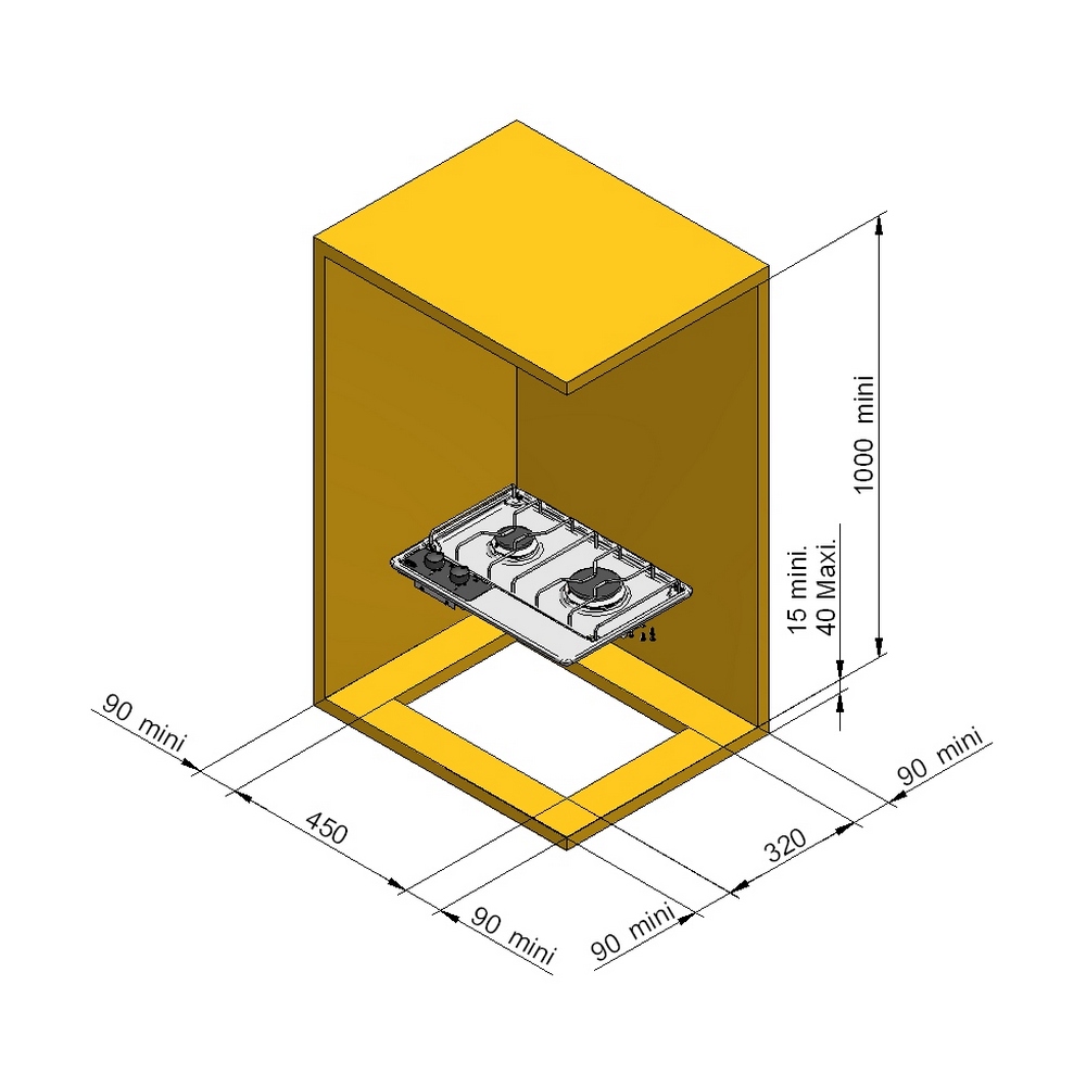 Купить Плита газовая двухконфорочная встраиваемая ENO MASTER-2 432040010785 472x342x77мм 1,75-2,5кВт со стеклянной крышкой и газ-контролем 7ft.ru в интернет магазине Семь Футов