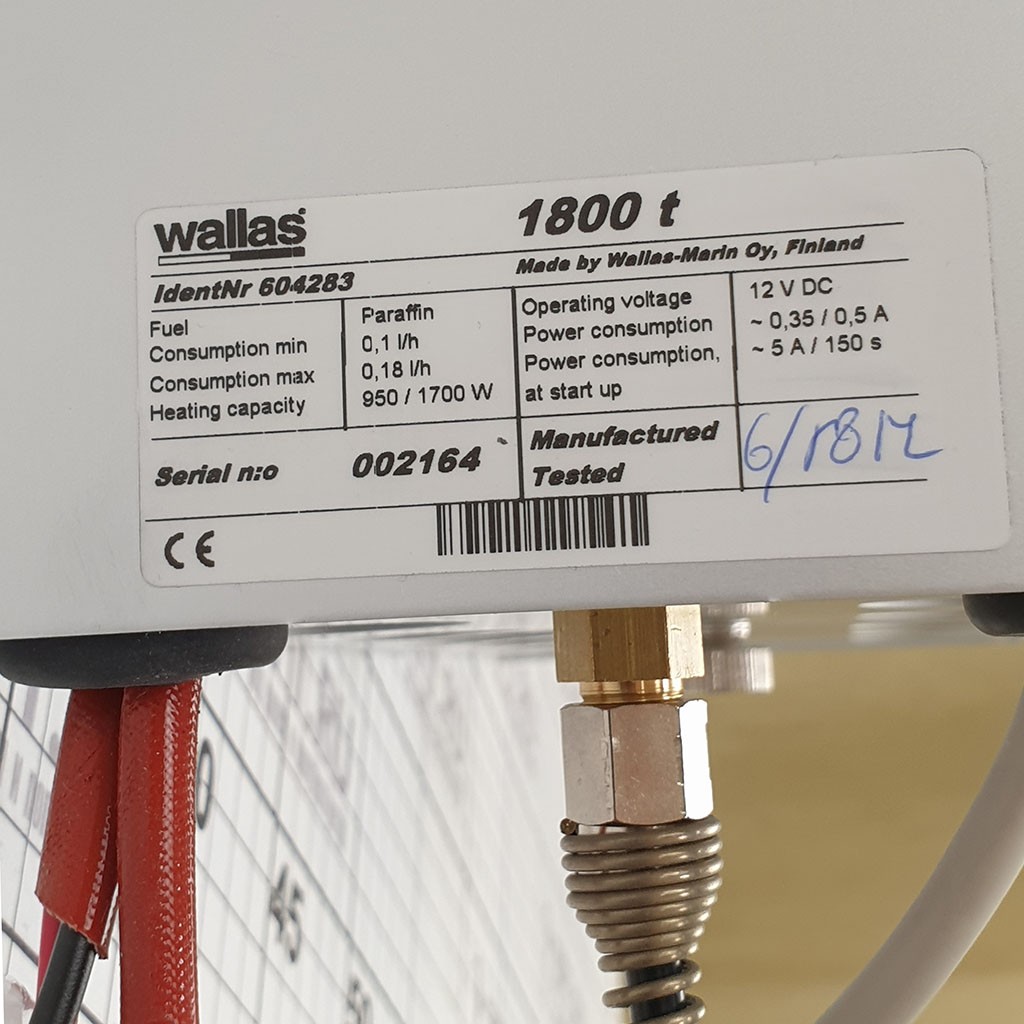 Купить Керосиновый отопитель Wallas 1800 t 12 В 950/1700 Вт 0,1 - 0,18 л/час 7ft.ru в интернет магазине Семь Футов