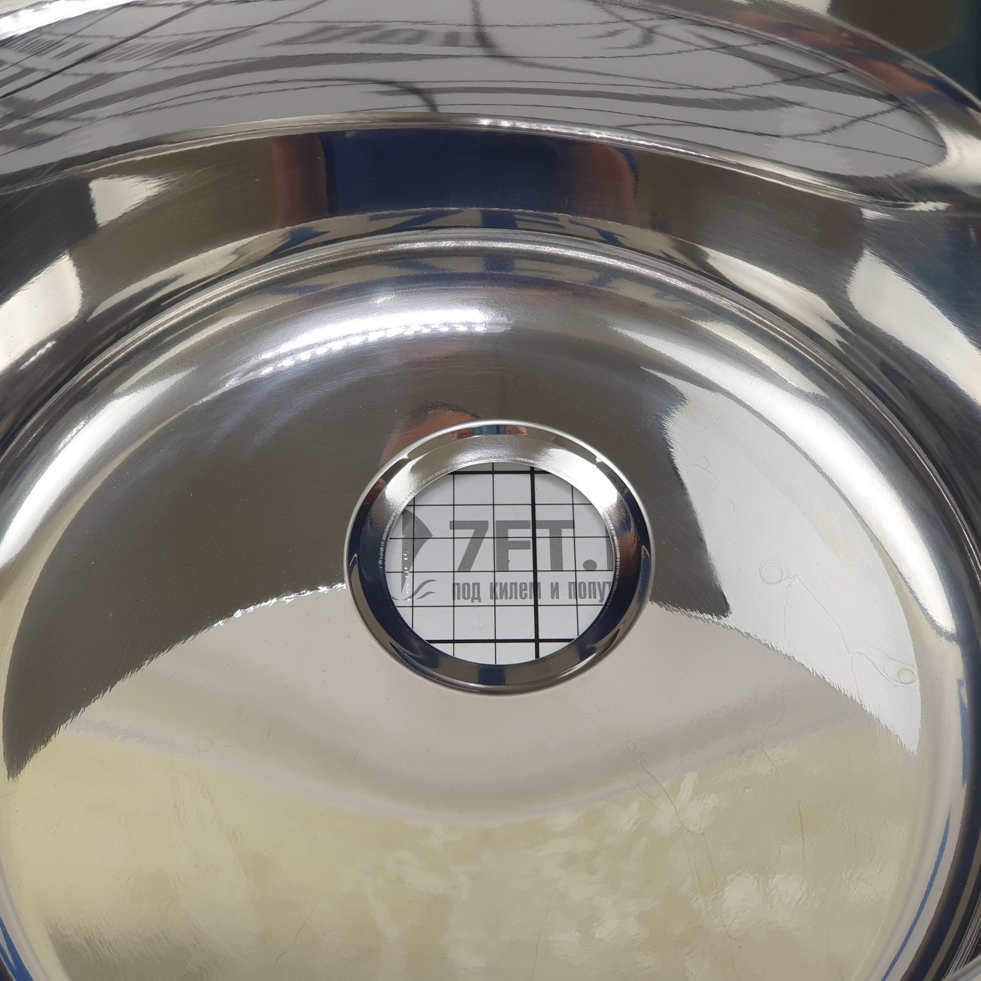 Купить Раковина круглая 260x285x180мм из зеркально-полированной нержавеющей стали, Osculati 50.187.35 7ft.ru в интернет магазине Семь Футов