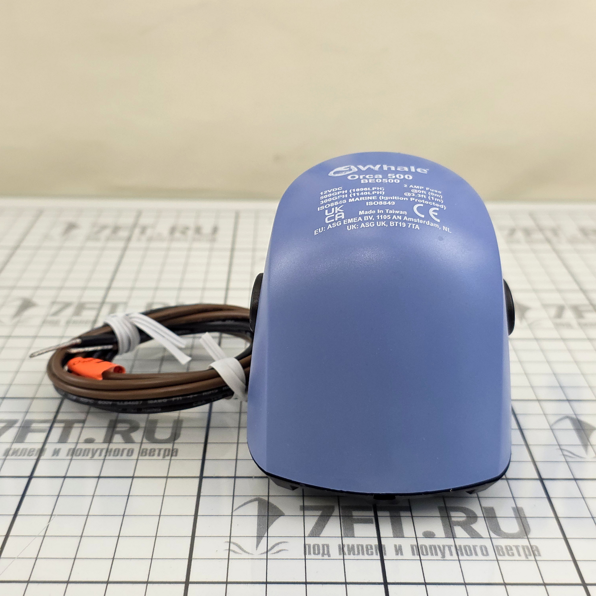 Купить Помпа трюмная погружная Whale Orca 500 BE0500 12В 1,5А 32л/мин подъём до 3м под шланг Ø19мм 7ft.ru в интернет магазине Семь Футов