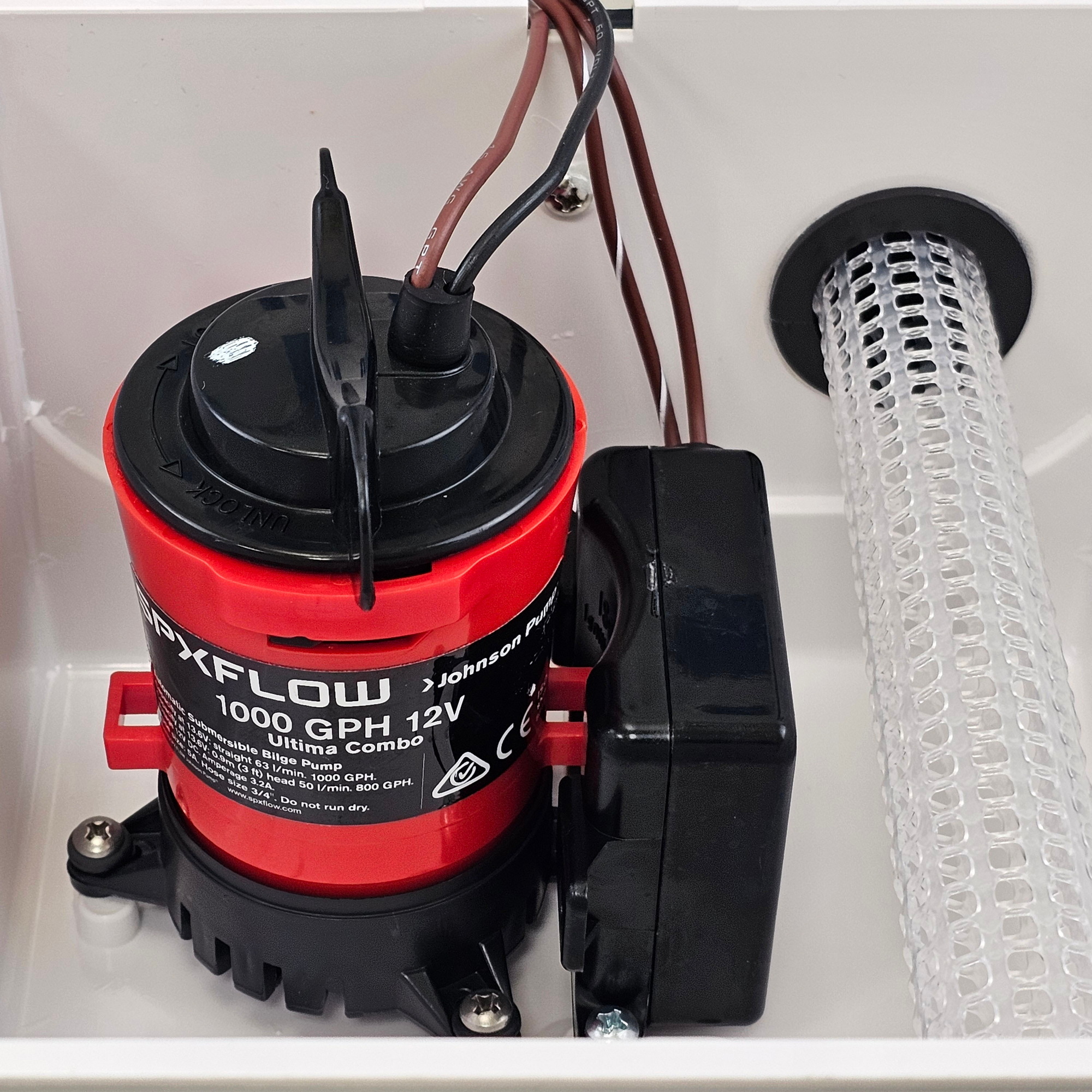 Купить Резервуар сточных вод Johnson Pump 32-57151-01 12В 3,2A 61л/мин 273,05х209,8х144,78мм  7ft.ru в интернет магазине Семь Футов