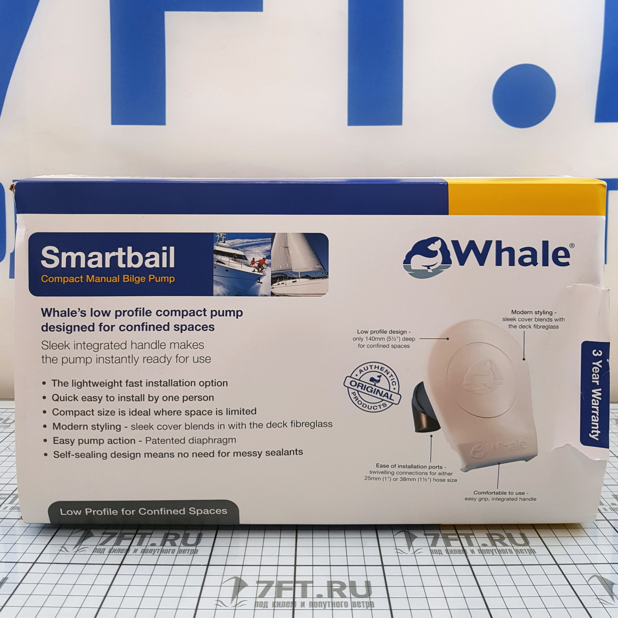 Купить Помпа трюмная ручная Whale Smartbail BP5012 33 л/мин 25 и 38 мм врезная в палубу 7ft.ru в интернет магазине Семь Футов