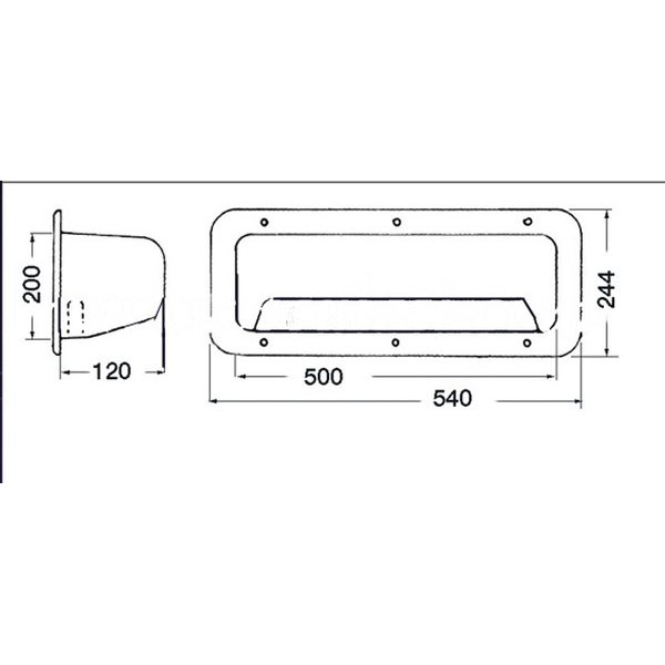 Купить Боковой карман с сеткой 540x244x120мм из белого пластика, Osculati 20.025.60 7ft.ru в интернет магазине Семь Футов