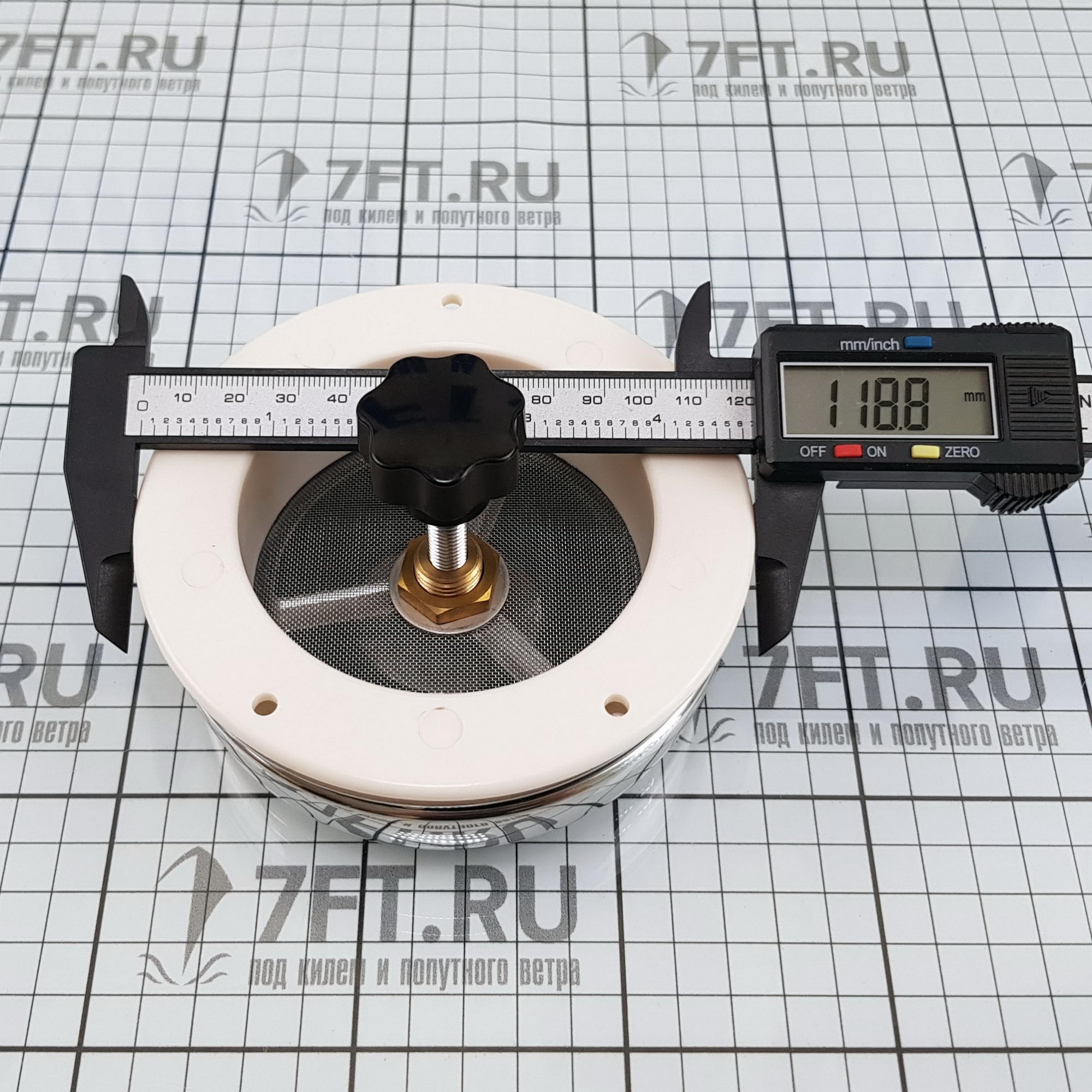 Купить Дефлектор регулируемый Onmar M7-34 9504884 115 мм с резиновой прокладкой и москитной сеткой 7ft.ru в интернет магазине Семь Футов