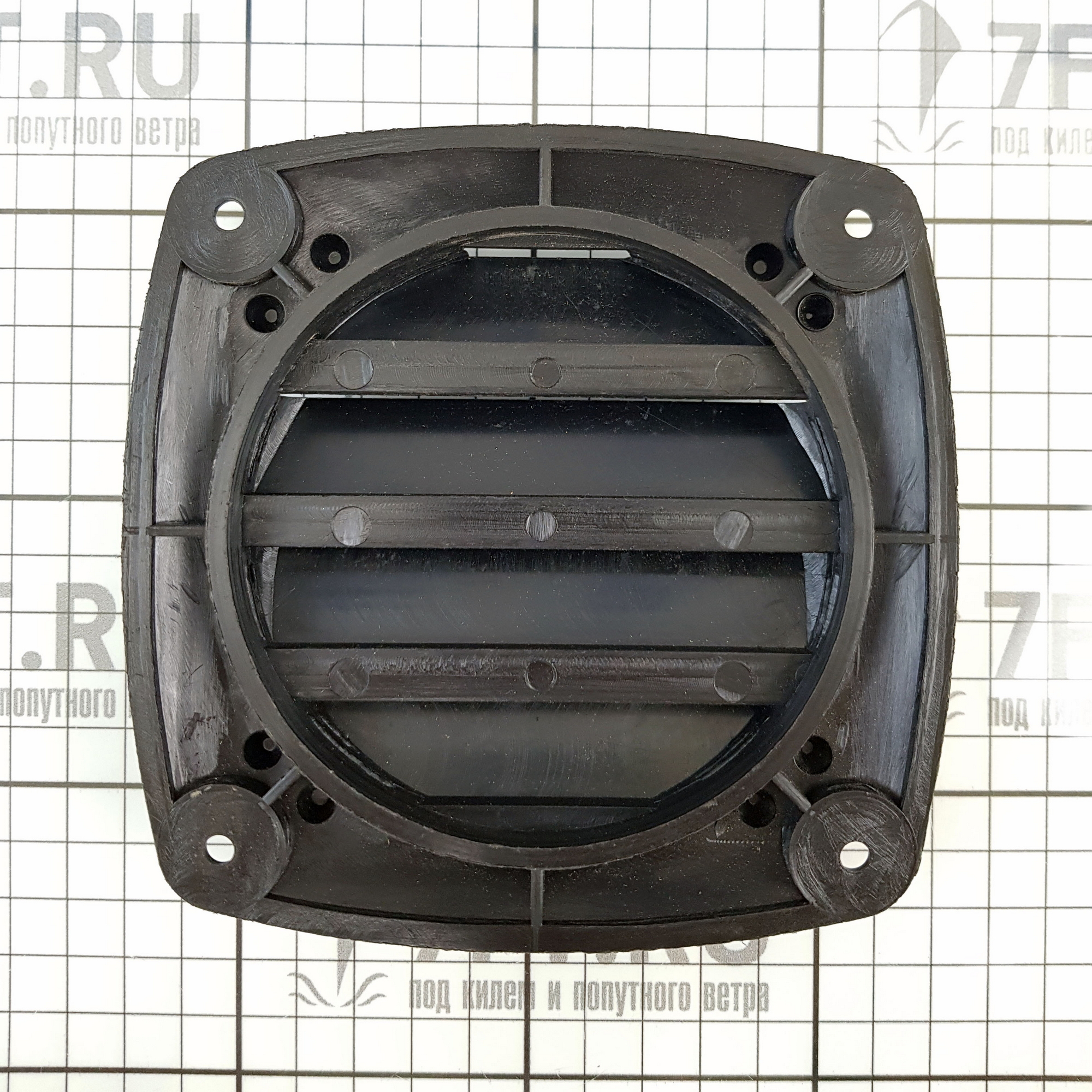 Купить Решётка вентиляционная без фланца Roca 480812 125x125мм из чёрной матовой пластмассы 7ft.ru в интернет магазине Семь Футов