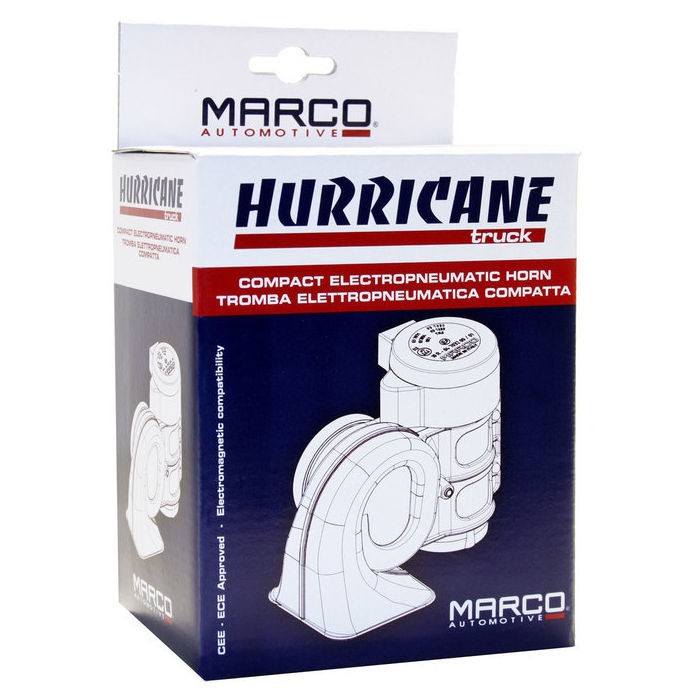 Купить Горн туманный Marco 13408012 Hurricane HR1 12В 20А  120дБ 300Гц 156х120х202мм электропневматический с белой решеткой для судна до 12м 7ft.ru в интернет магазине Семь Футов