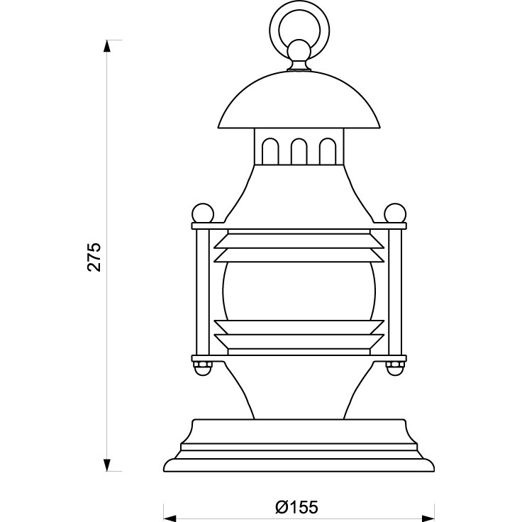 Купить Светильник настольный «Фонарь» Foresti & Suardi 2370.C.TK E14 220/240В 46Вт Ø155мм 275мм из хромированной латуни и зеленого стекла 7ft.ru в интернет магазине Семь Футов