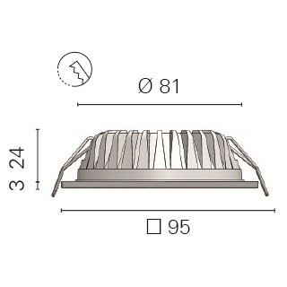 Купить Светильник светодиодный Foresti & Suardi Sextans Big QB 5087.C.4000.W Power Led 3 10 - 30 В 3,6 Вт с диммером белый свет 7ft.ru в интернет магазине Семь Футов