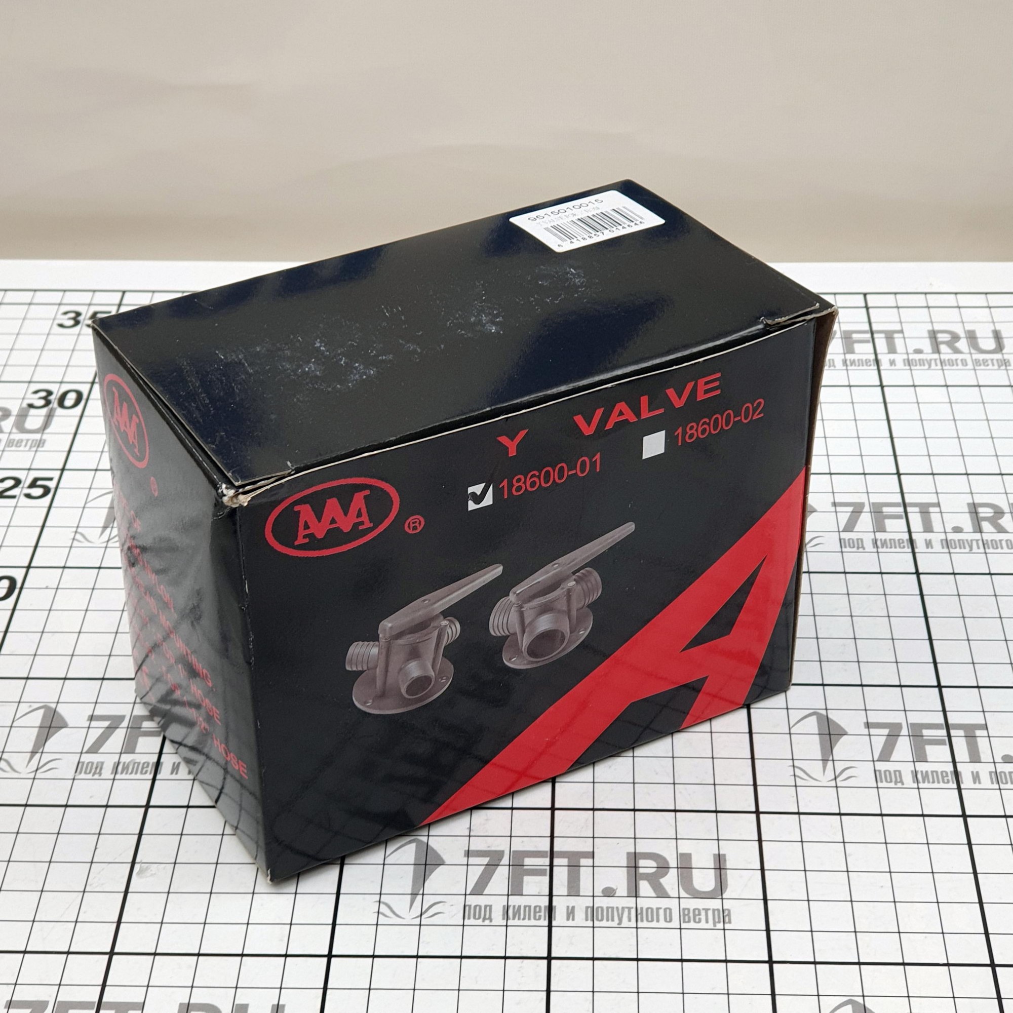 Купить Кран трехходовой AAA Worldwide 18600-01 под шланг Ø25мм из чёрного стеклопластика и упрочнённого нейлона 7ft.ru в интернет магазине Семь Футов
