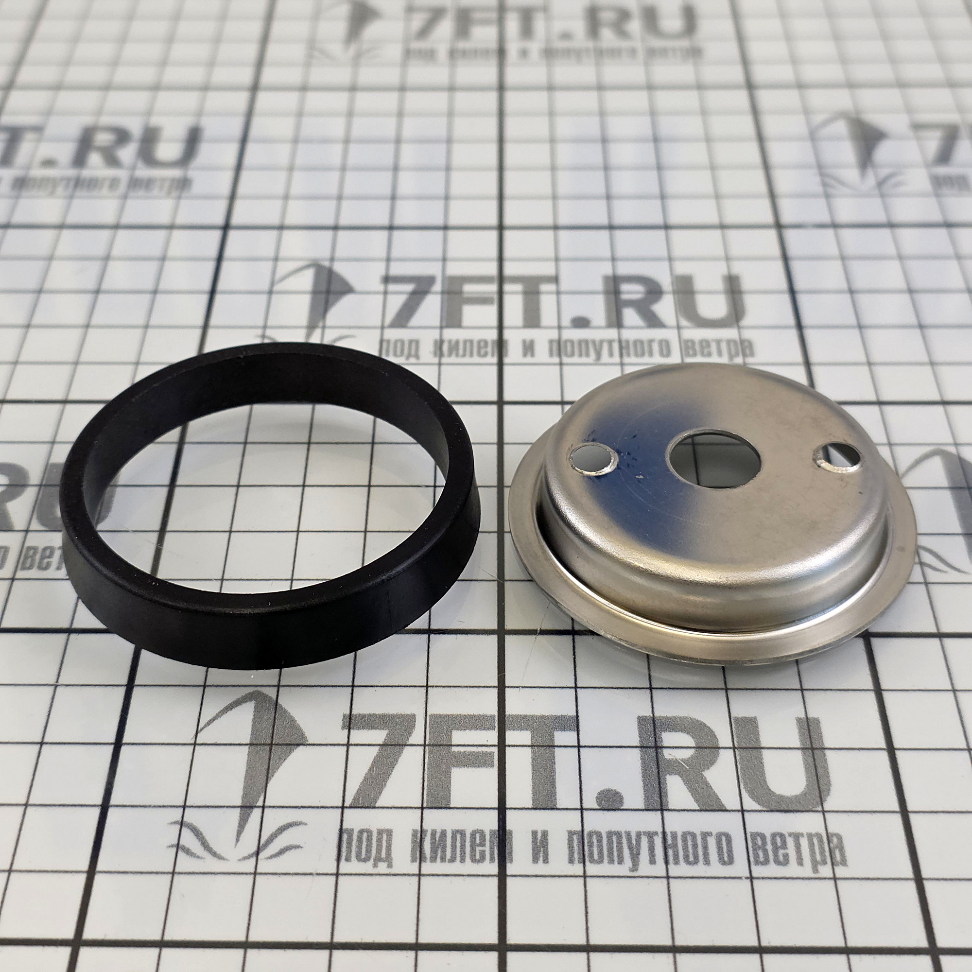 Купить Замок накладной дверной Marine Quality 17765 55x47мм с врезной накладкой и поворотной ручкой Ø55мм 7ft.ru в интернет магазине Семь Футов