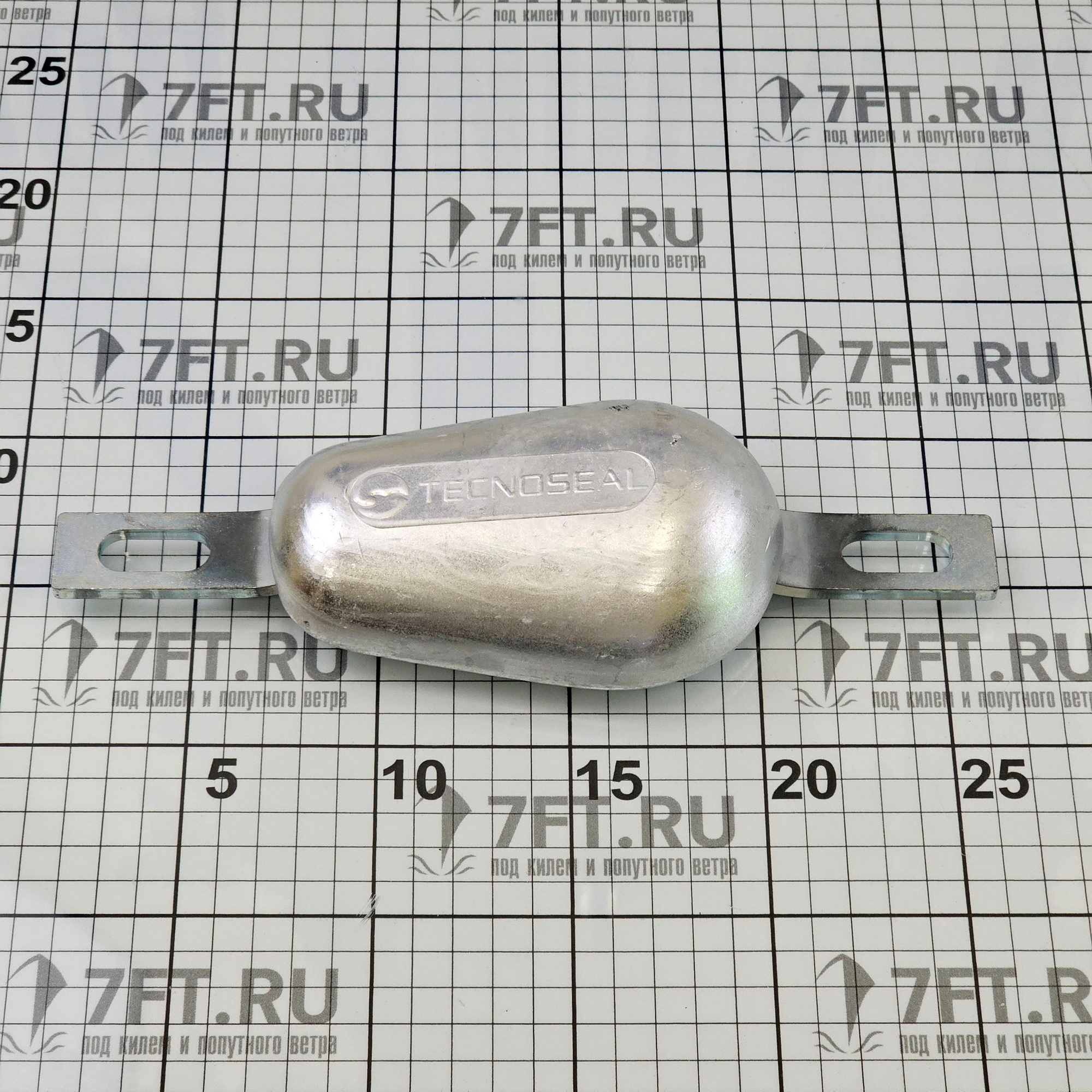 Купить Алюминиевый каплевидный анод Tecnoseal 00351-1AL 135x87x35мм с болтовым креплением 250x25x5мм 7ft.ru в интернет магазине Семь Футов