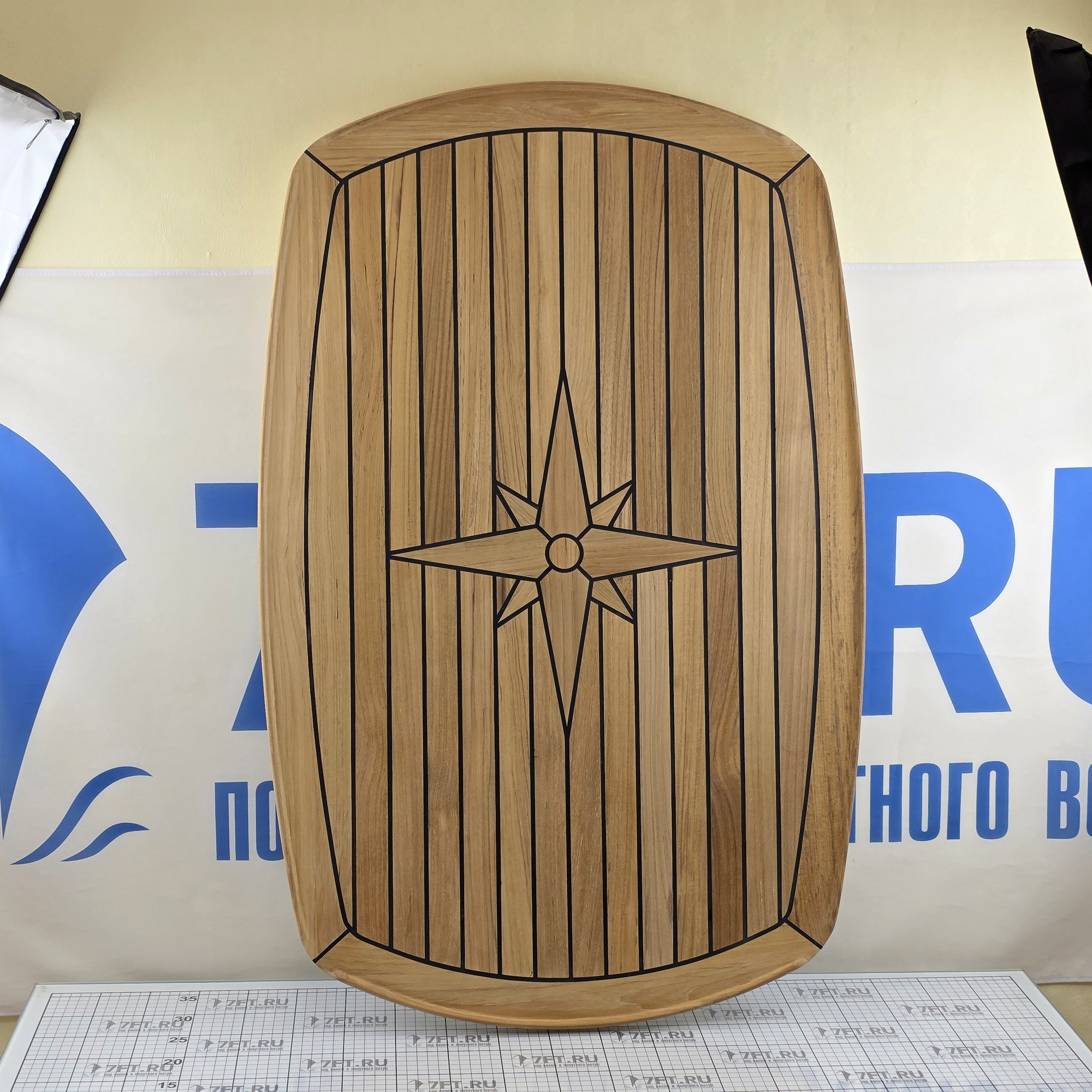 Купить Столешница тиковая Eude Marine Nautic Star TY642 940x610мм полуэлипс/бочка 7ft.ru в интернет магазине Семь Футов