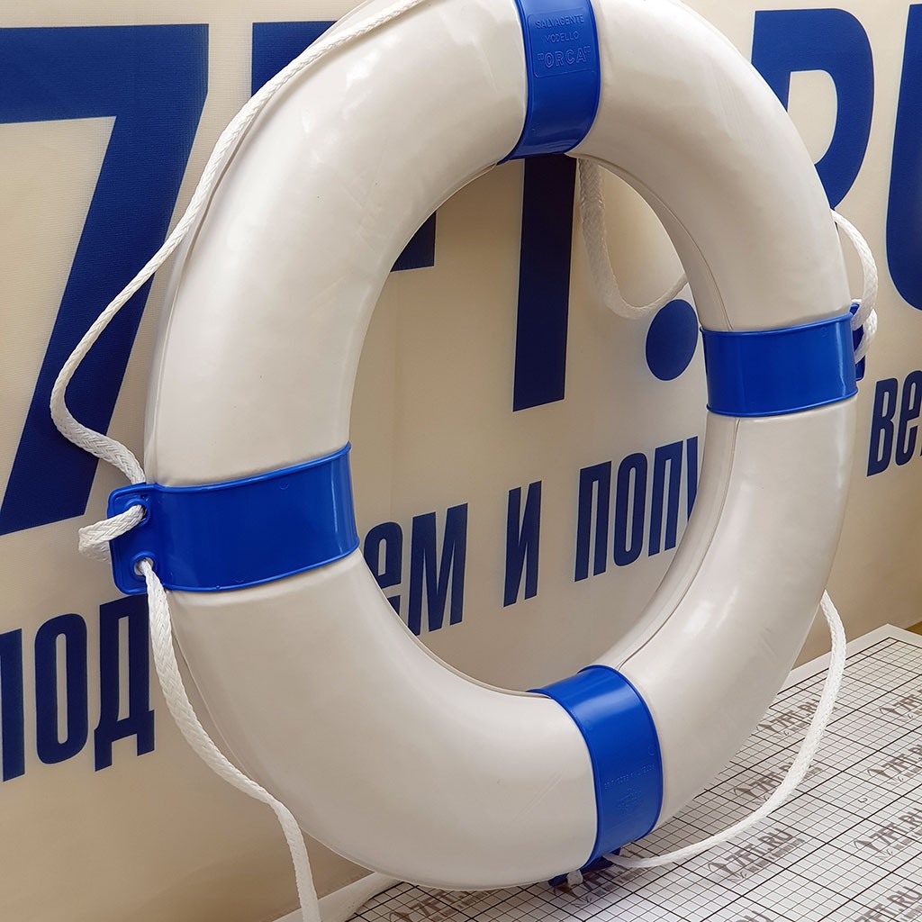 Купить Круг спасательный белый с синим TREM ORCA N1455075 Ø57x34см для прогулочных судов 7ft.ru в интернет магазине Семь Футов