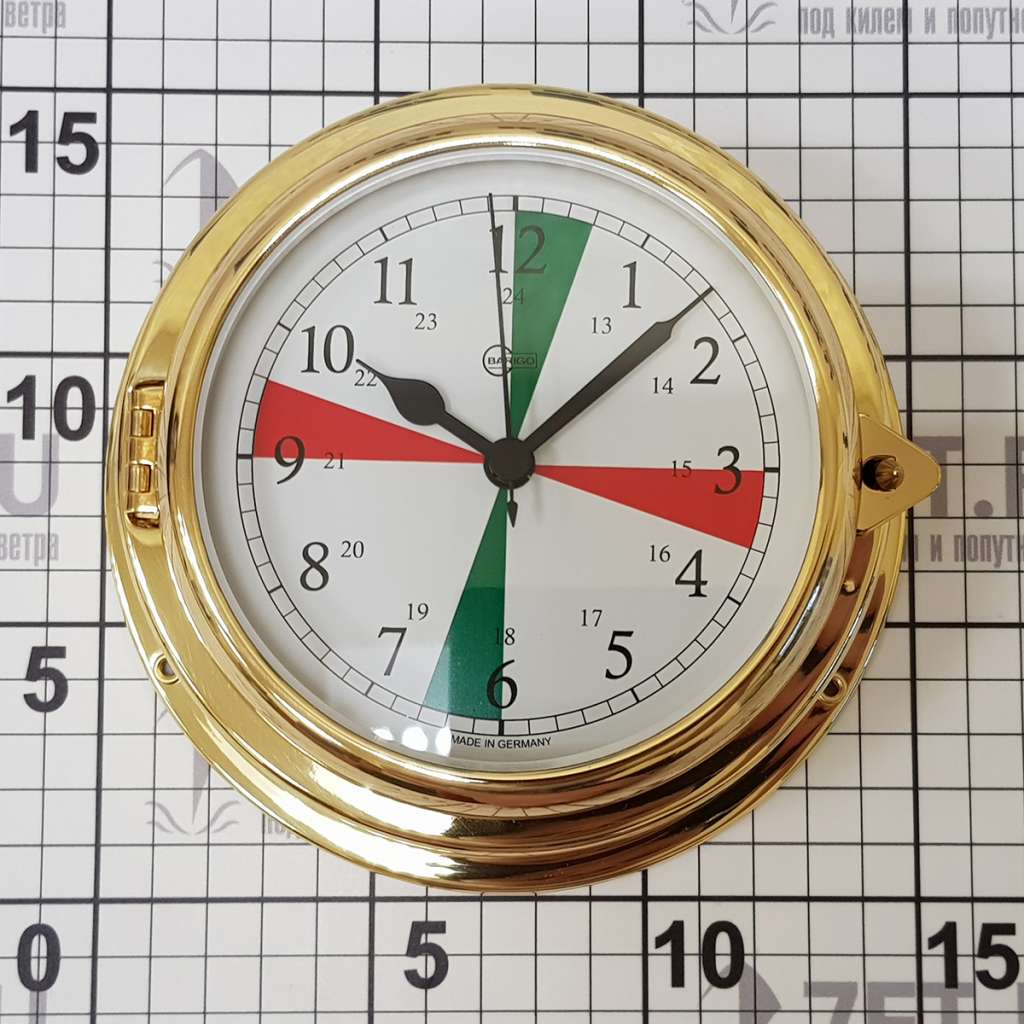 Купить Часы-иллюминатор кварцевые секторные Barigo Yacht 2350MSFS 150x60мм Ø100мм из полированной латуни 7ft.ru в интернет магазине Семь Футов