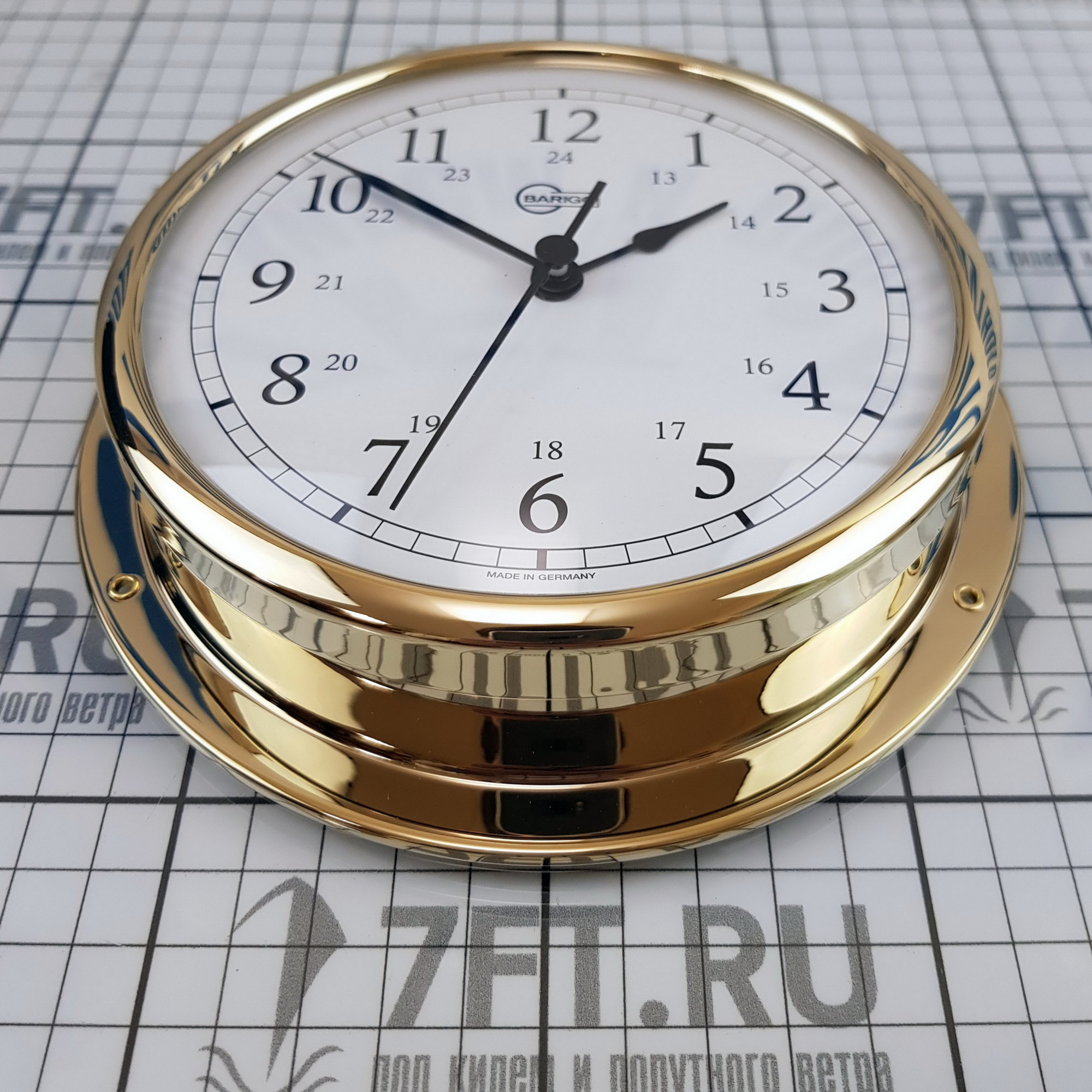 Купить Часы кварцевые судовые Barigo Viking 611MS 155x35мм Ø130мм из полированной латуни 7ft.ru в интернет магазине Семь Футов
