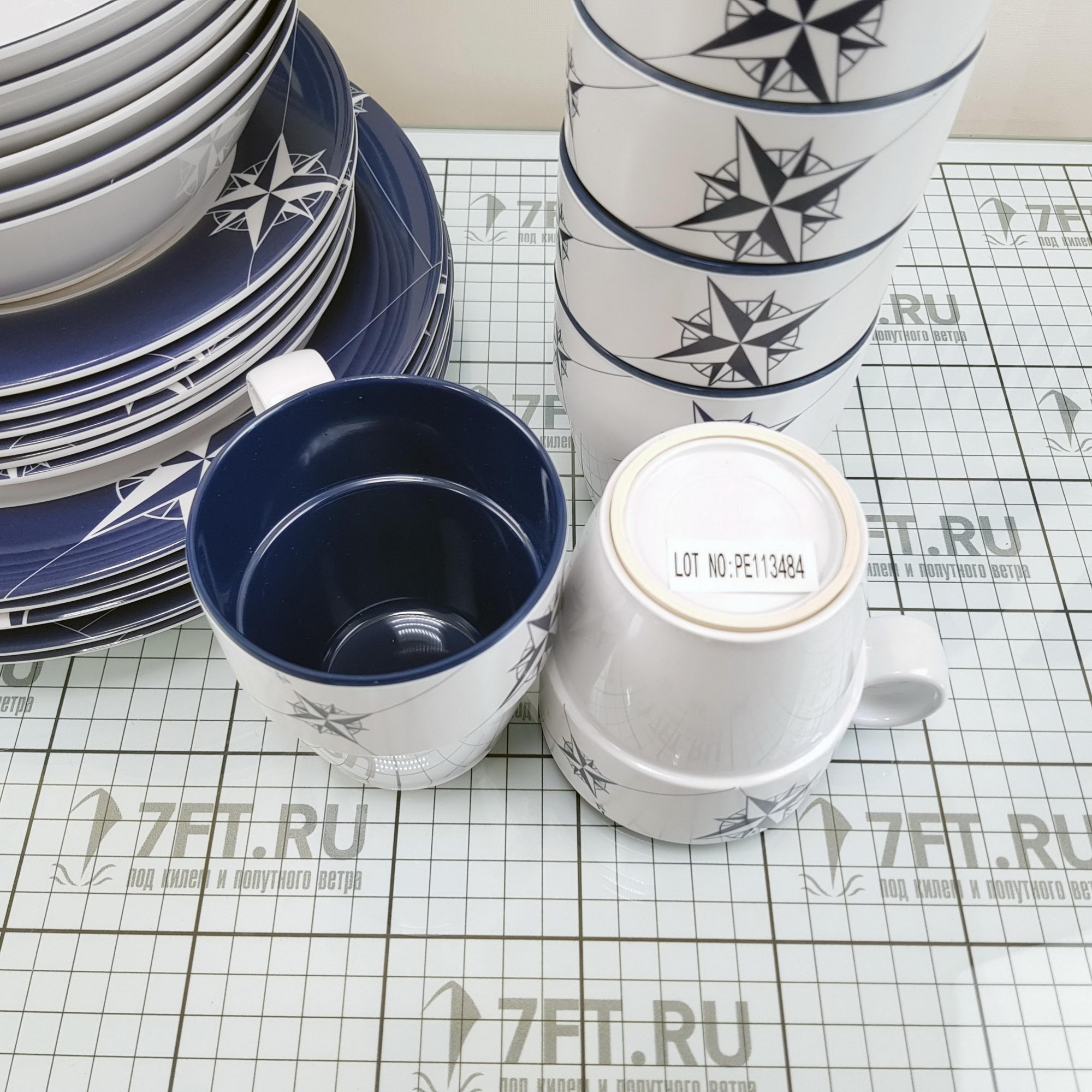 Купить Набор посуды на 6 человек Marine Business Northwind 15144 24 предмета из меламина в сумке 7ft.ru в интернет магазине Семь Футов