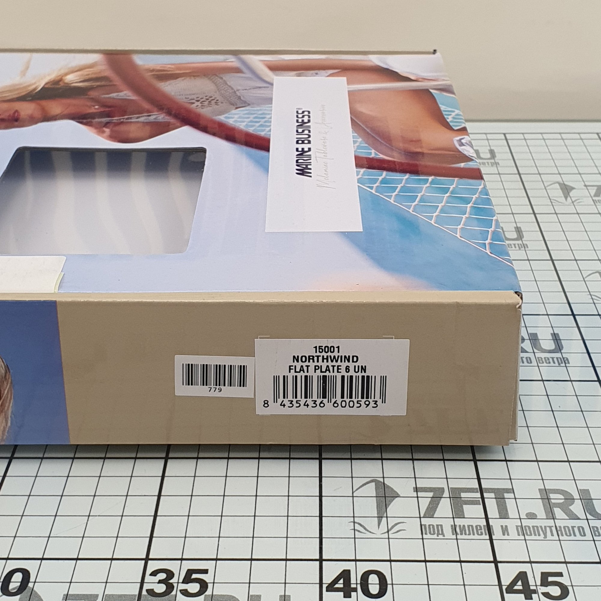 Купить Набор обеденных тарелок Marine Business Northwind 15001 Ø230мм 6шт из белого/синего меламина 7ft.ru в интернет магазине Семь Футов