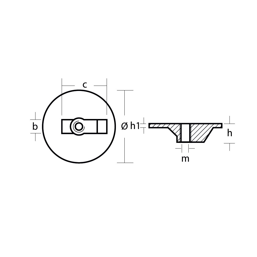 Купить Цинковый анод Tecnoseal 00820 Ø92x24мм дисковый для двигателей Mercury/Mercruiser Alpha One, Bravo, Verado 7ft.ru в интернет магазине Семь Футов