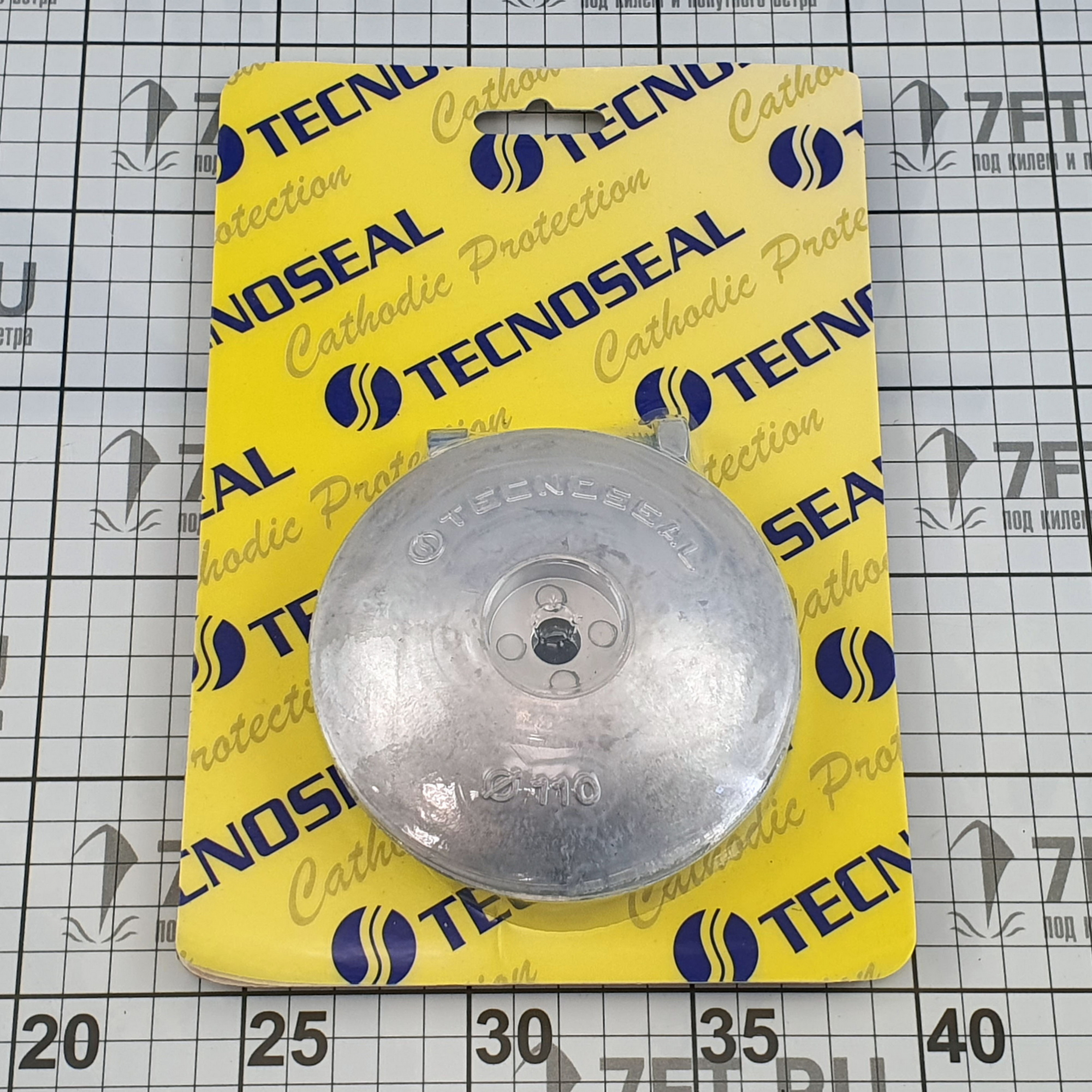 Купить Цинковый дисковый анод Tecnoseal 00103 Ø110x18мм для пера руля 7ft.ru в интернет магазине Семь Футов