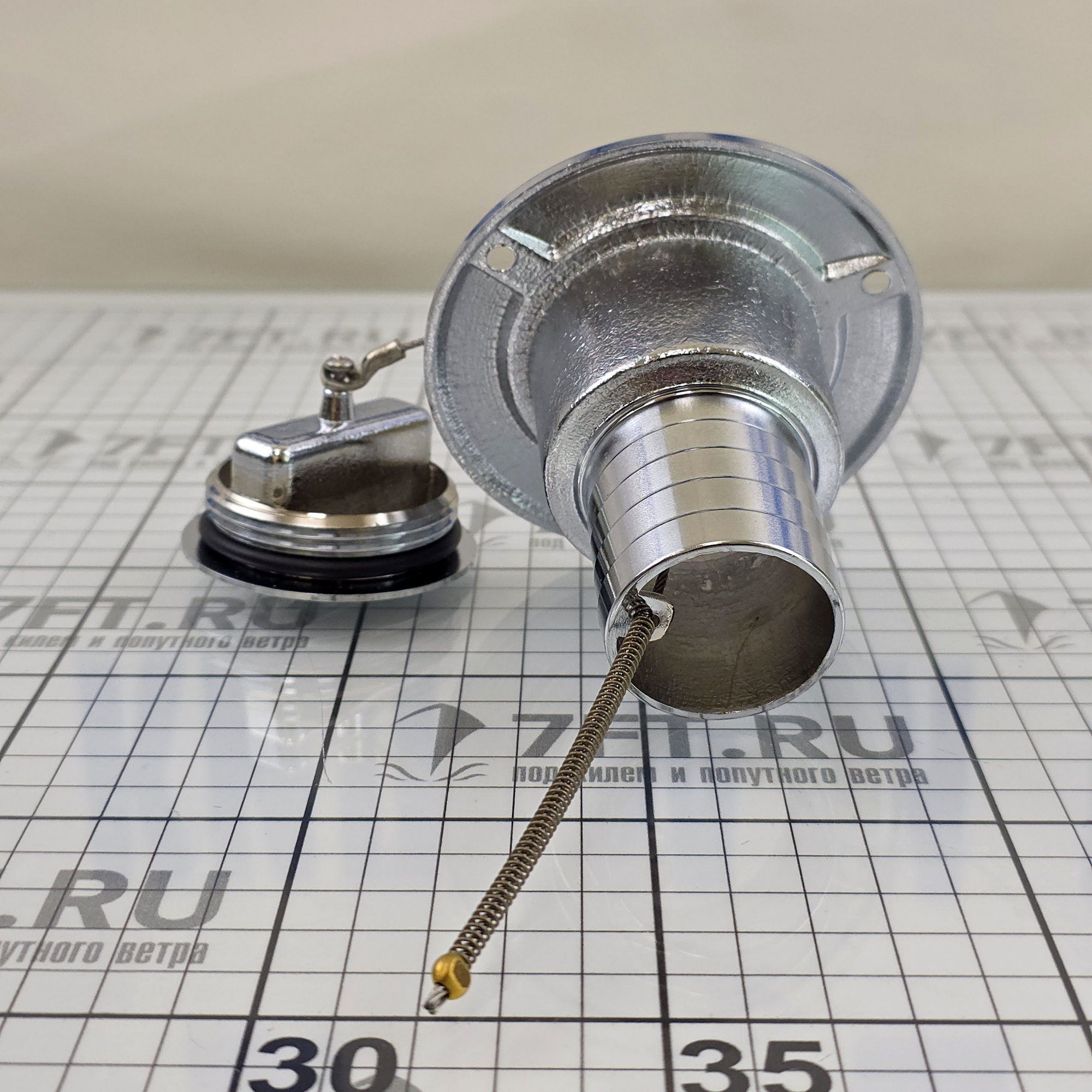 Купить Горловина заливная Foresti&Suardi 189A.38.C для бензина и шланга Ø38мм Ø89x81мм из хромированной латуни 7ft.ru в интернет магазине Семь Футов