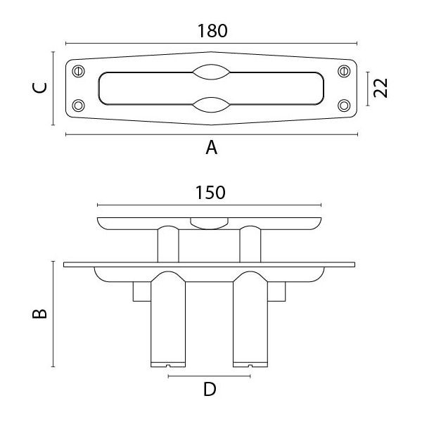 Купить Утка из полированной латуни Foresti & Suardi 188.L 195 х 50 х 73 мм выдвижной клин 7ft.ru в интернет магазине Семь Футов