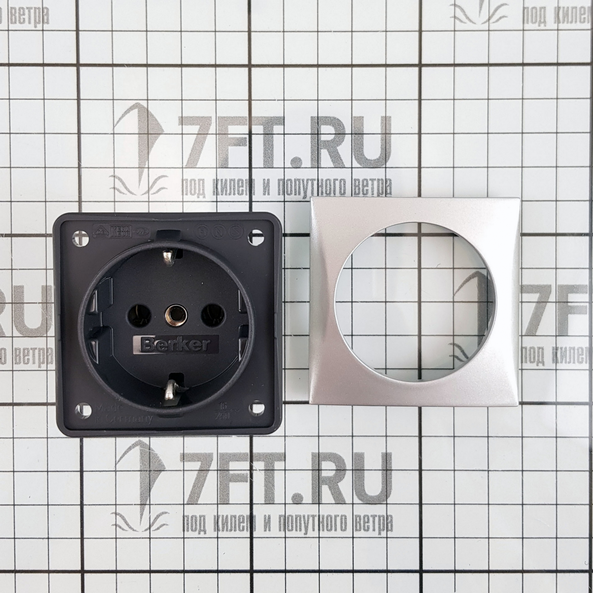 Купить Розетка сетевая Batsystem BE5919MS 230 В матово-серая 7ft.ru в интернет магазине Семь Футов