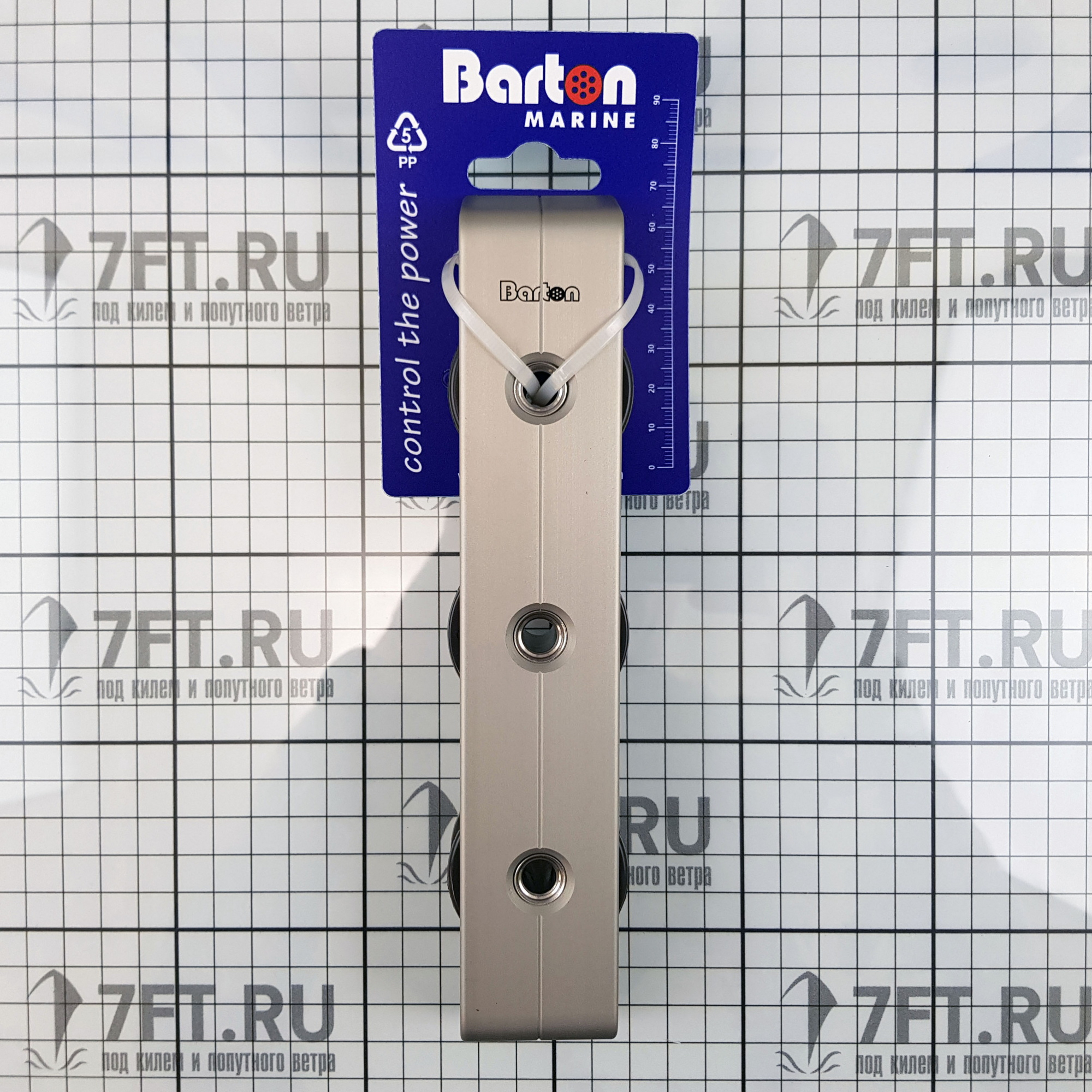 Купить Палубный органайзер Barton Marine 81683 на 3 шкива Ø44x18мм из серого анодированного алюминия для троса Ø14мм 7ft.ru в интернет магазине Семь Футов