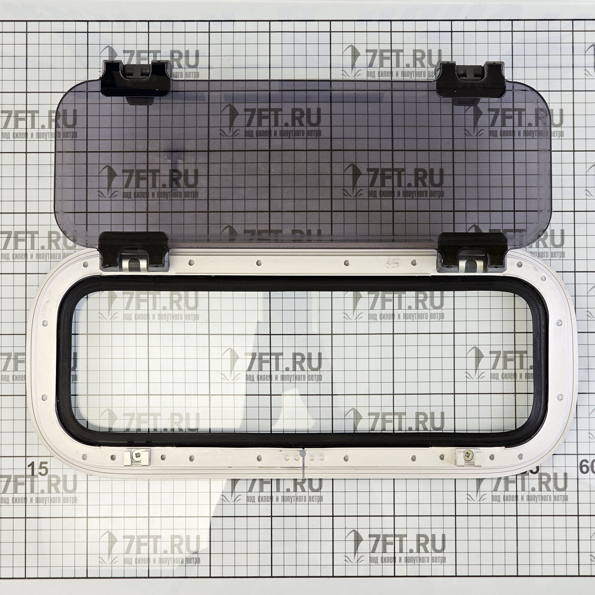 Купить Иллюминатор открывающийся Lewmar Standard Portlight 393320200 191x449x4мм размер 3 с отделкой из белого АБС-пластика 7ft.ru в интернет магазине Семь Футов