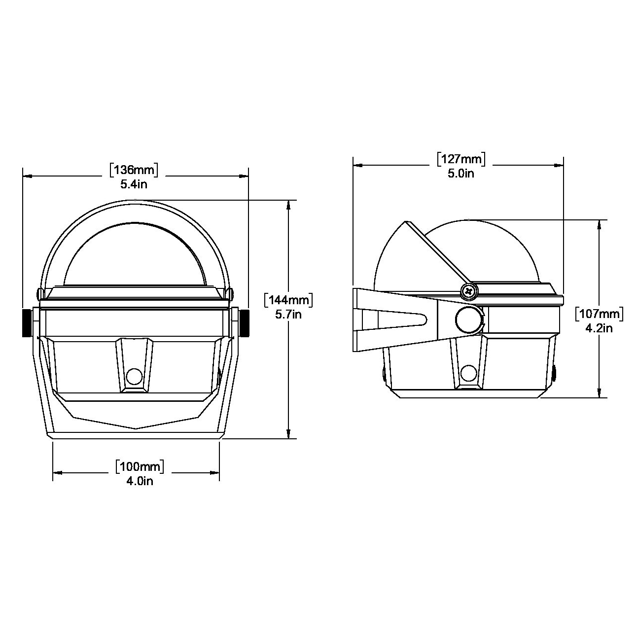 Купить Компас Ritchie Navigation Voyager B-81-WM картушка 76мм 12В 125x133мм с конической картушкой на кронштейне чёрный 7ft.ru в интернет магазине Семь Футов