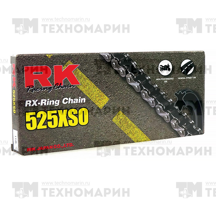 Купить Цепь для мотоцикла до 900 см³ (с сальниками RX-RING) 525XSO-114 RK Chains 7ft.ru в интернет магазине Семь Футов