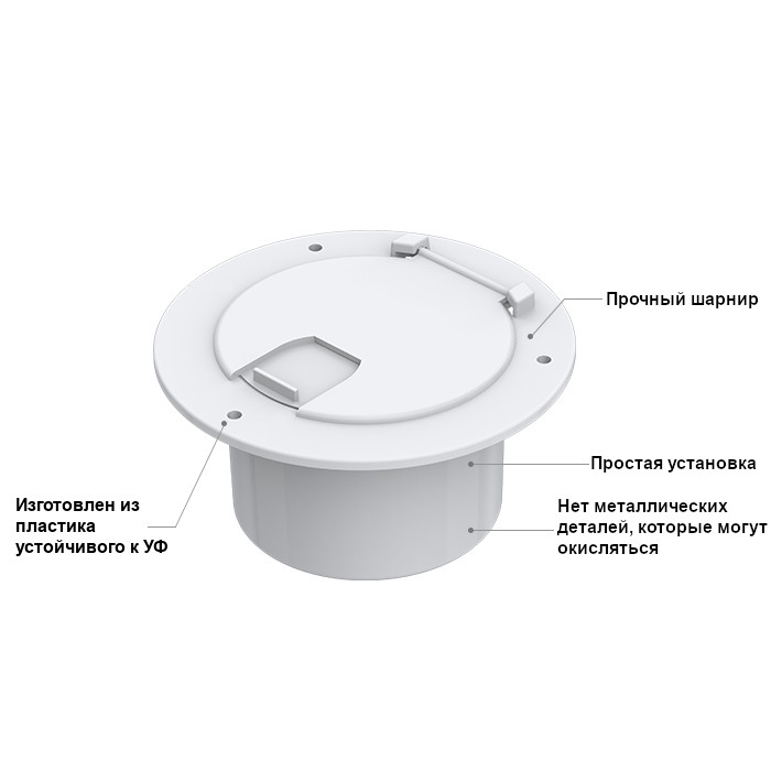 Купить Люк технологический SEAFLO 130 мм, белый 7ft.ru в интернет магазине Семь Футов