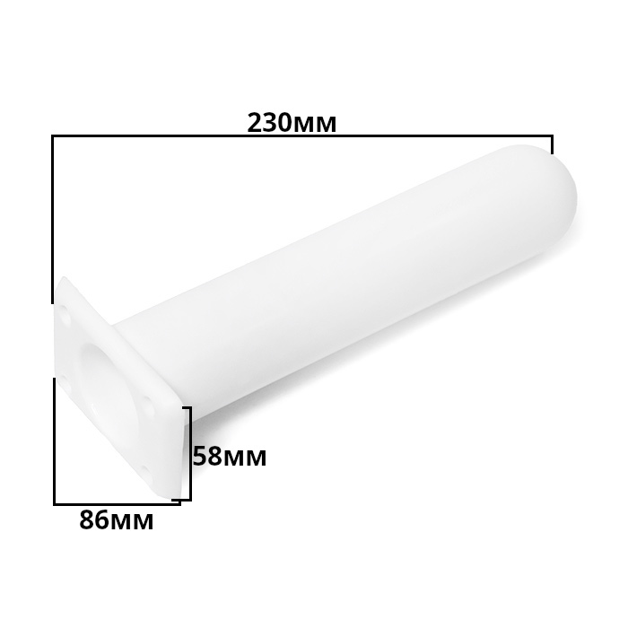 Купить Держатель спиннинга врезной SUNFINE 50x220 мм, белый пластик SF30545 7ft.ru в интернет магазине Семь Футов