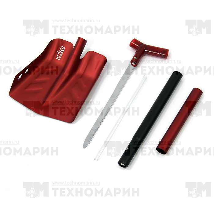 Купить Лопата разборная с пилой (красная) SC-12500RD SPI 7ft.ru в интернет магазине Семь Футов